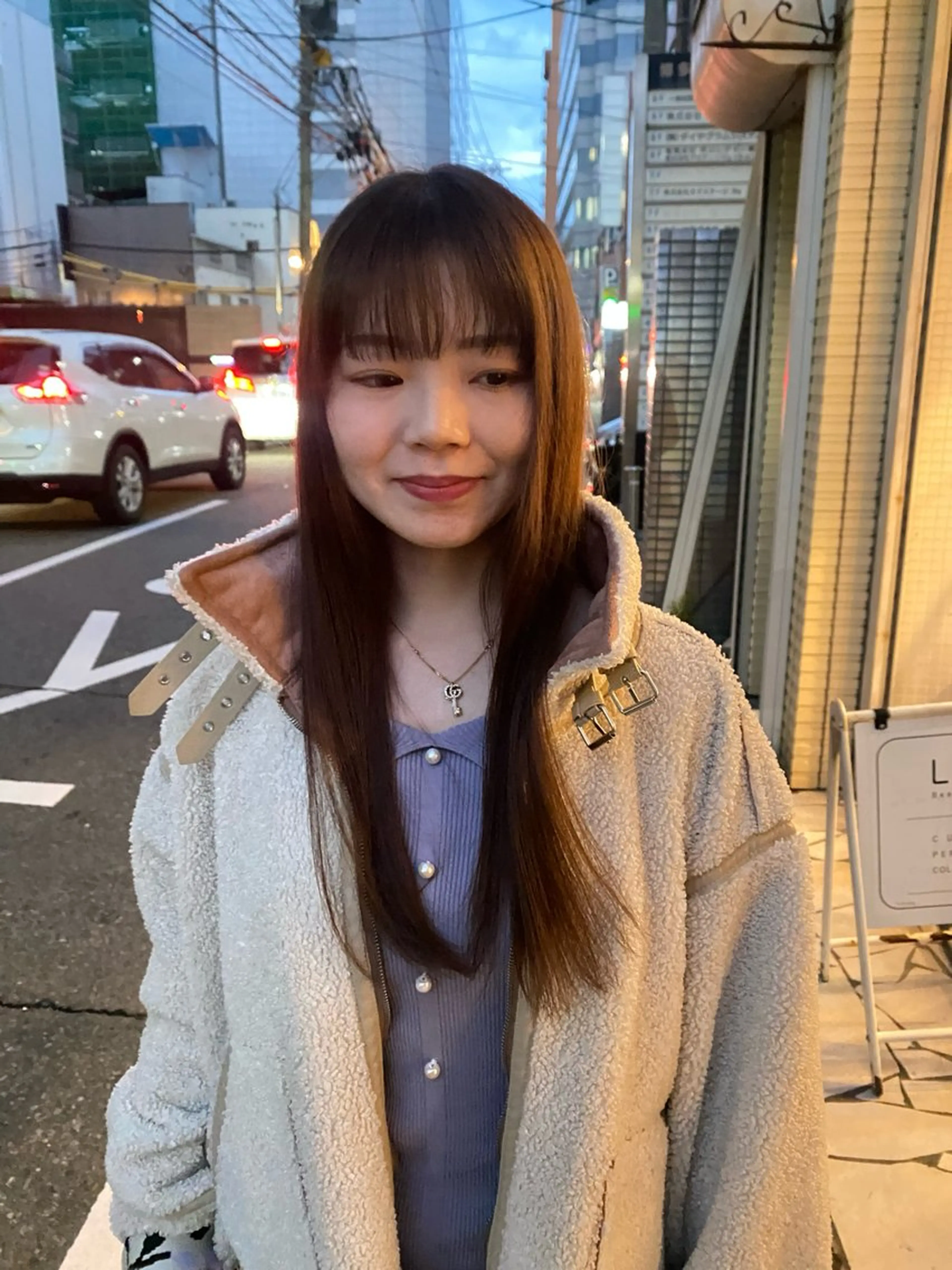 ロング カラー 顔周りカット ロング カット ヘアカラー ソノダ リコのヘアスタイル