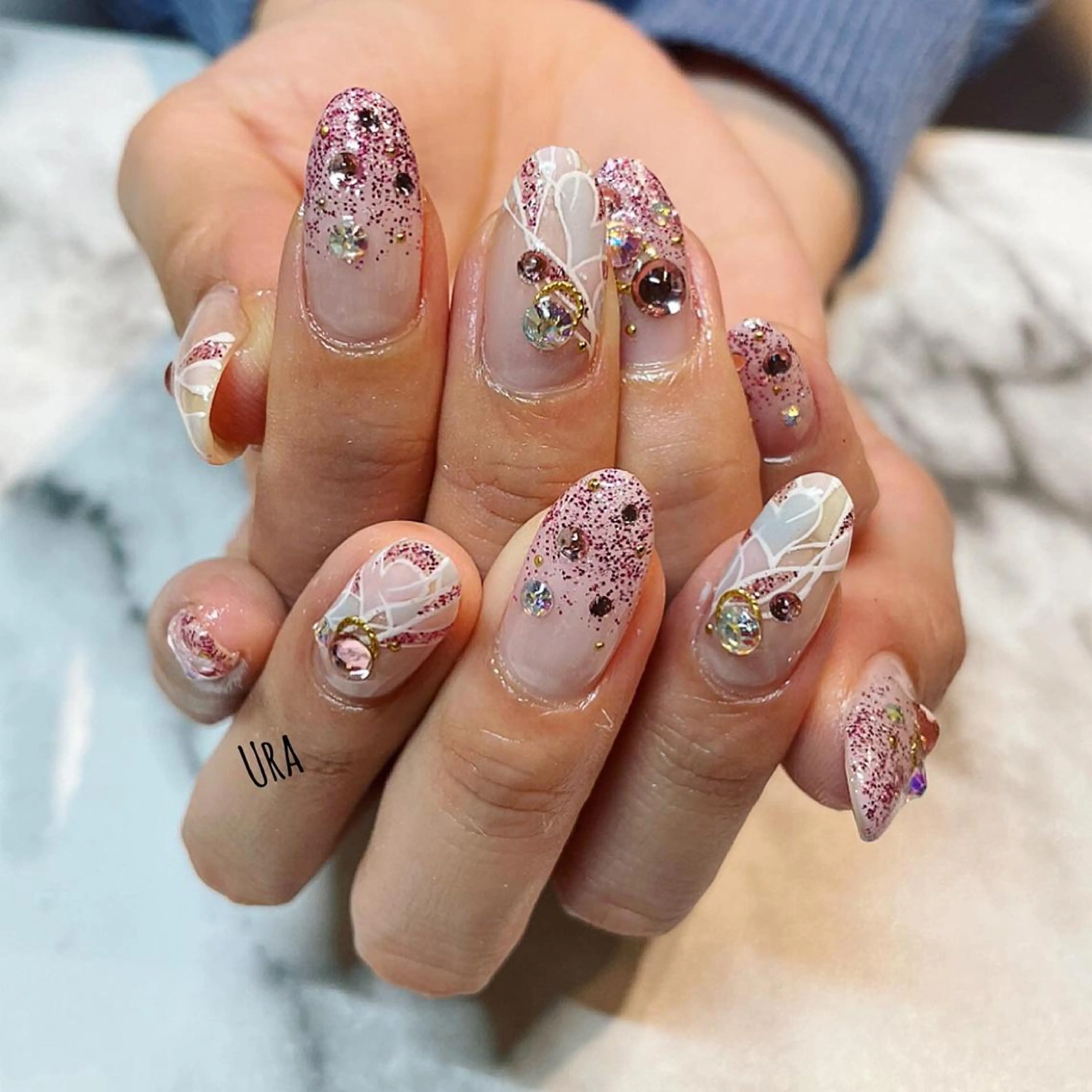 ネイル バレンタイン ハンドネイル UrakoNail 《nail》のネイルデザイン