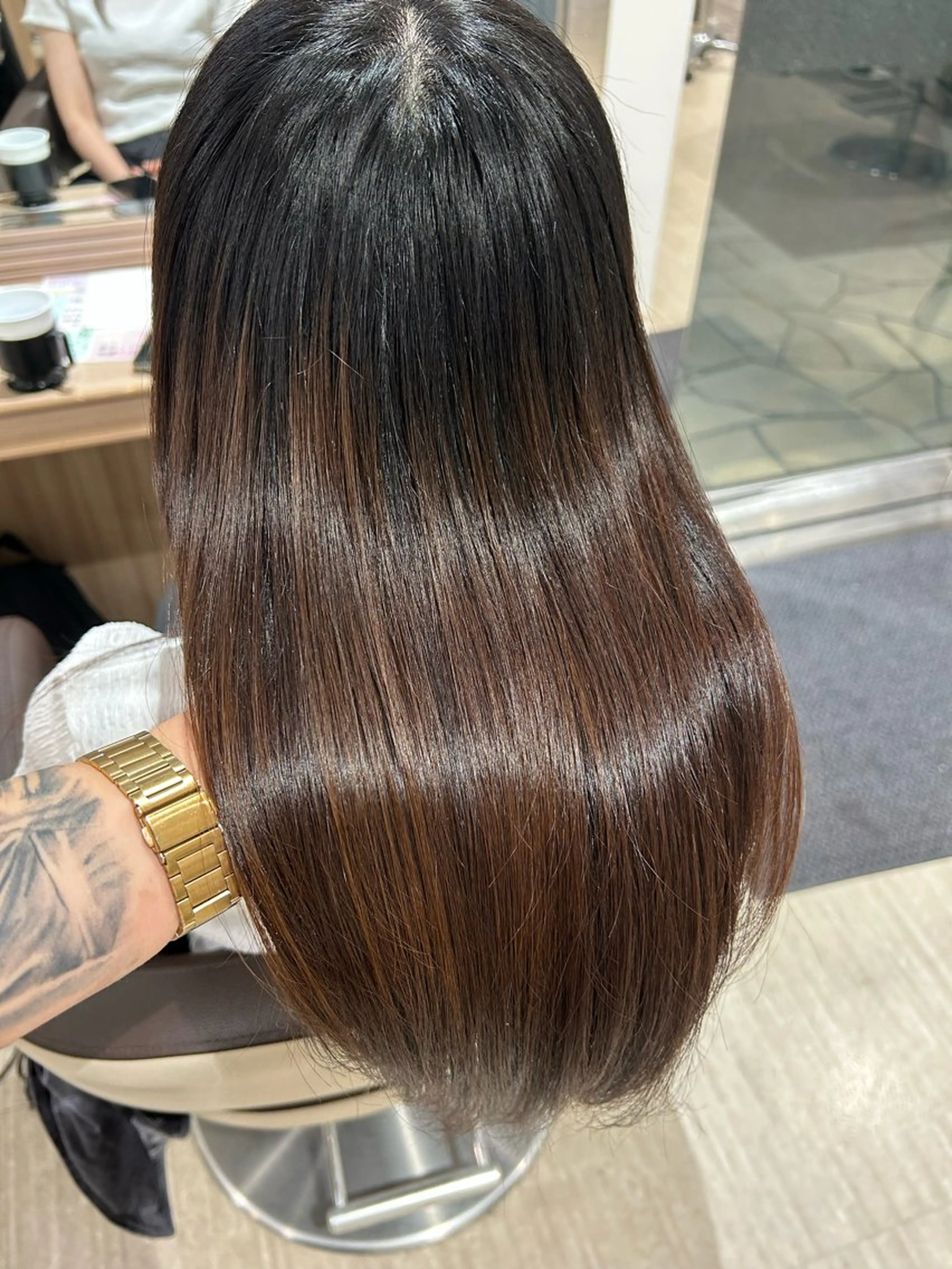 セミロング 縮毛矯正 トリートメント 谷口 晴南のヘアスタイル