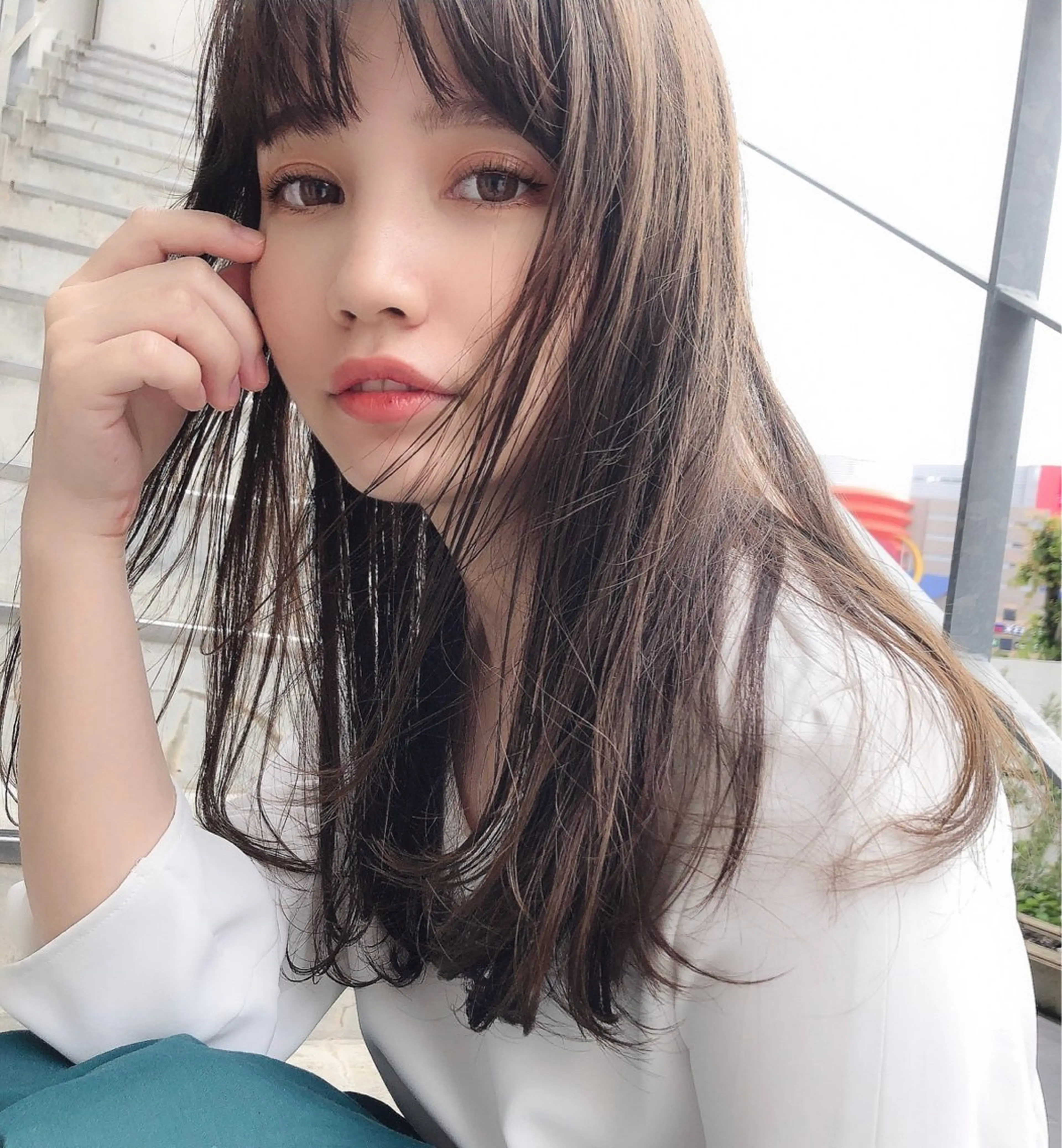 セミロング 💙💛さいとう あやか💛💙のヘアスタイル