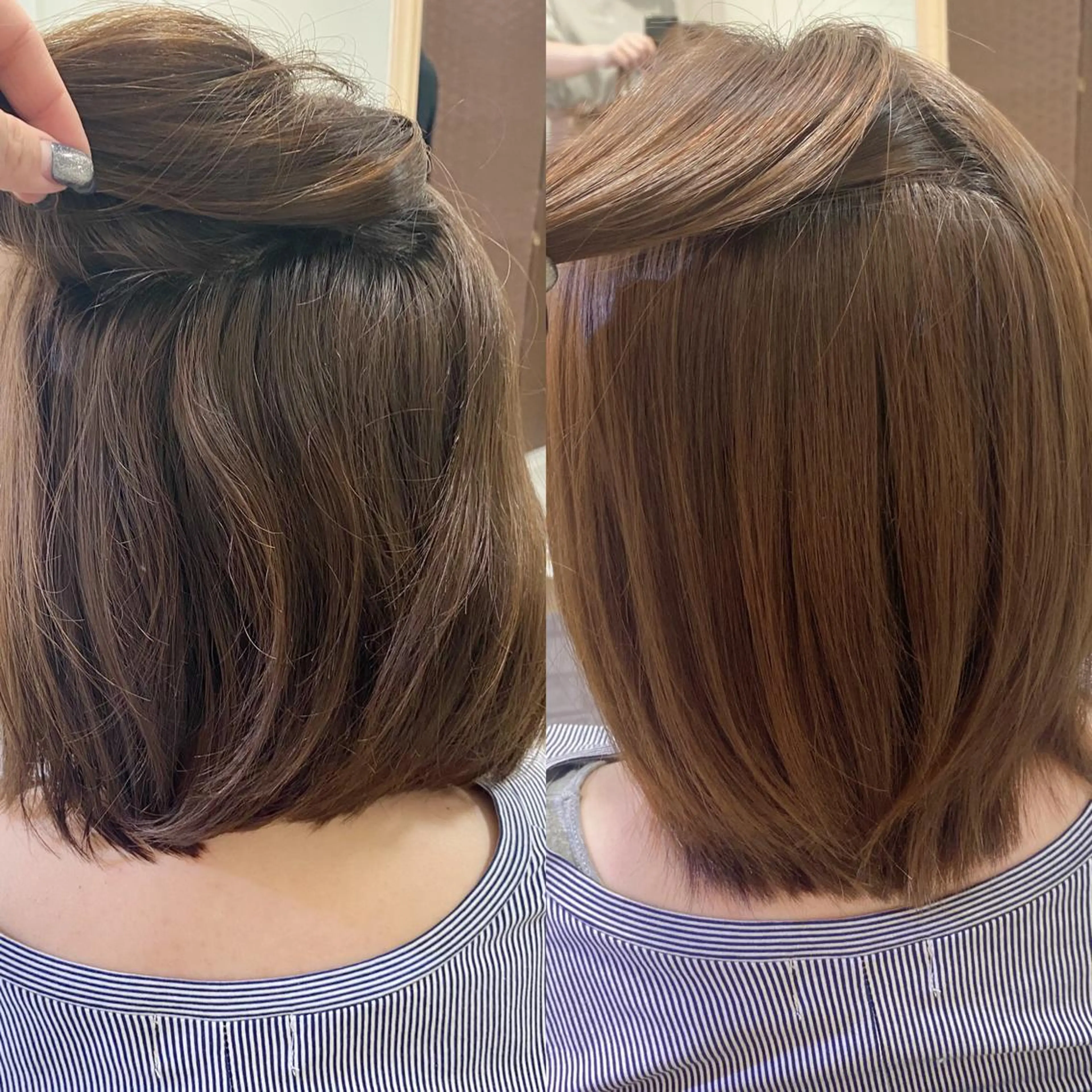 ミディアム 縮毛矯正 トリートメント 🎀髪質改善🎀 Olive南森町のヘアスタイル