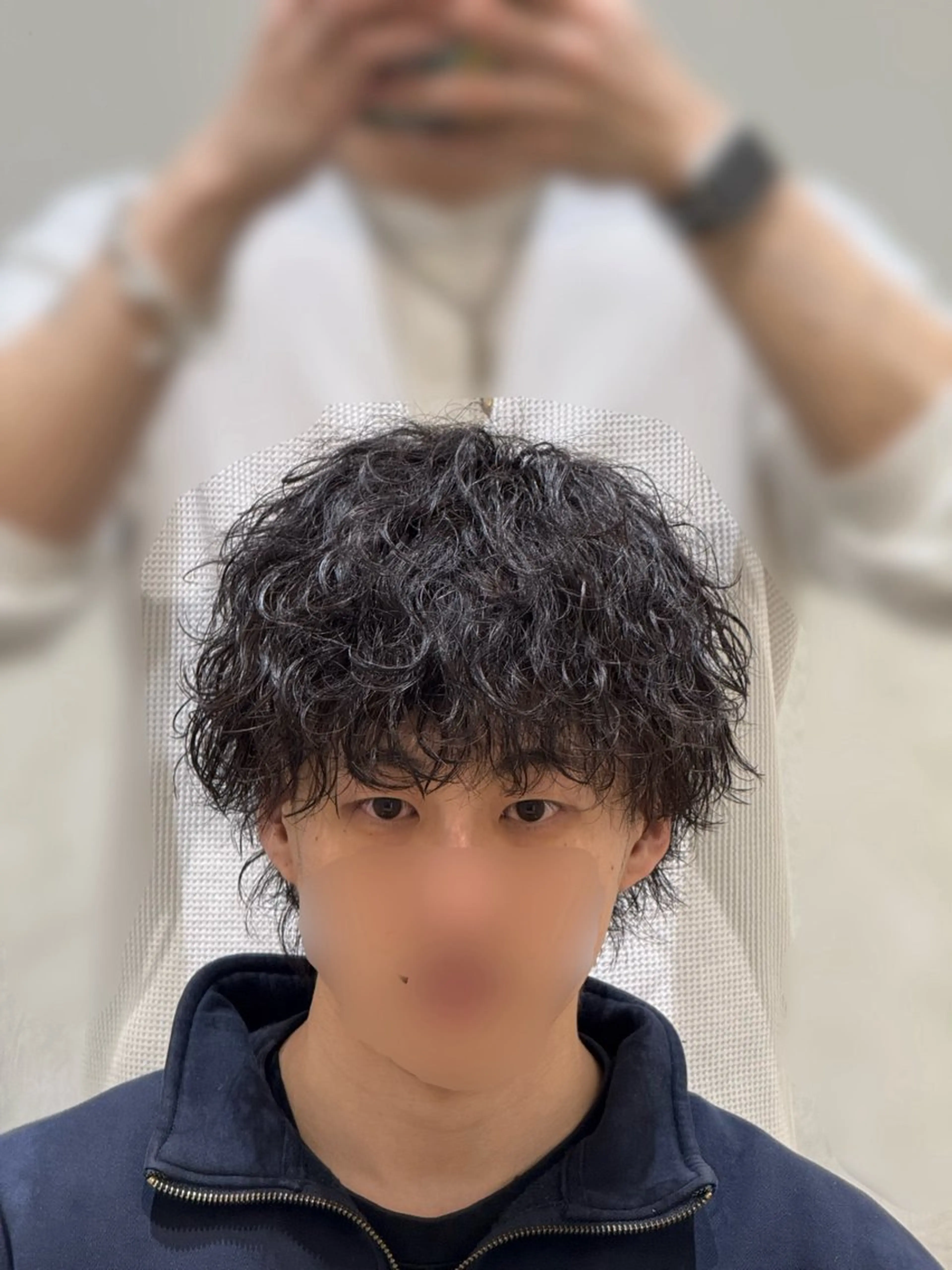 ショート パーマ メンズ メンズパーマ 波巻きパーマ 札幌メンズ専門美容師 🌪SHO🌪️のヘアスタイル