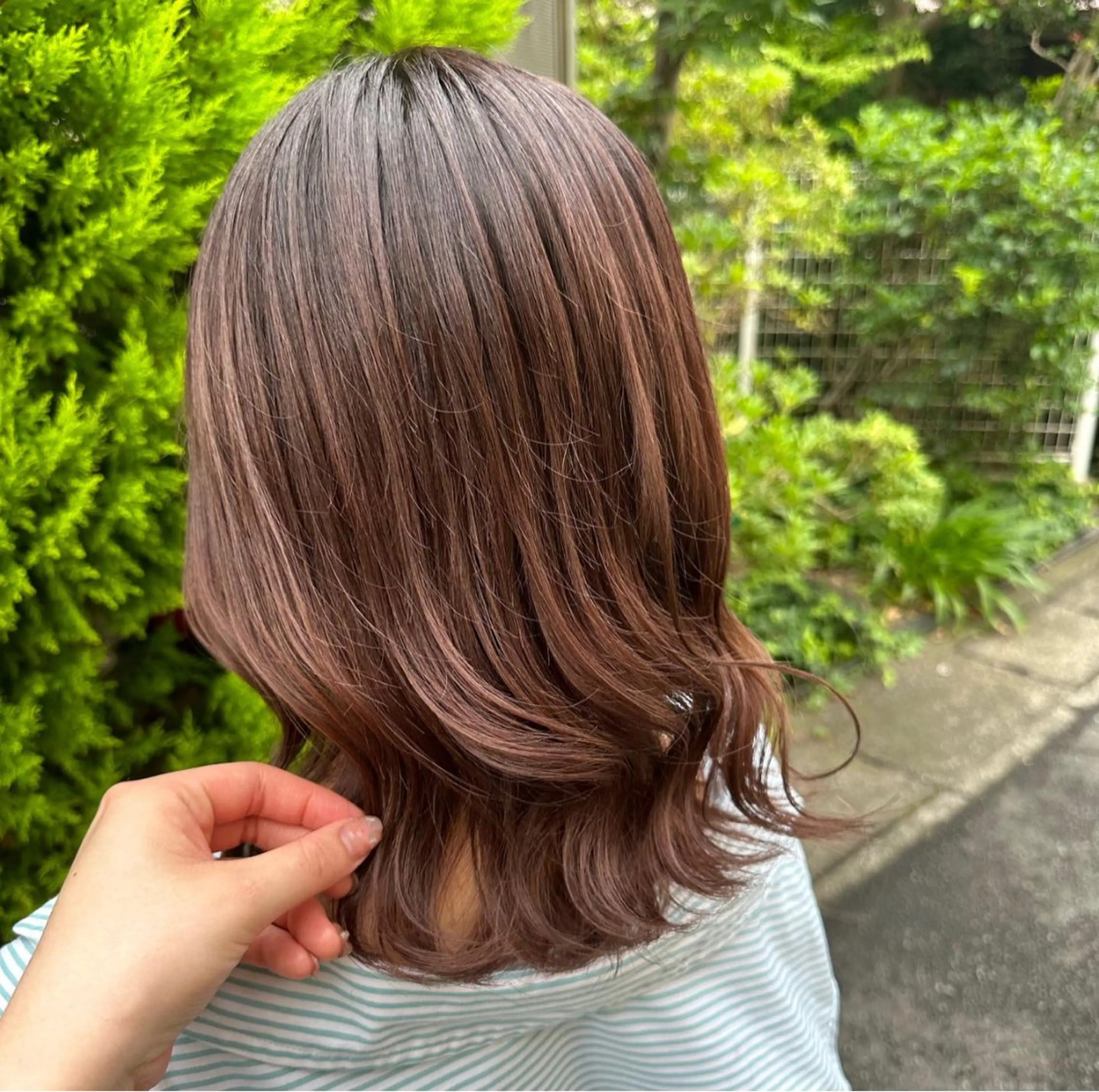 セミロング 縮毛矯正／ダブル カラー／はづき☘️のヘアスタイル
