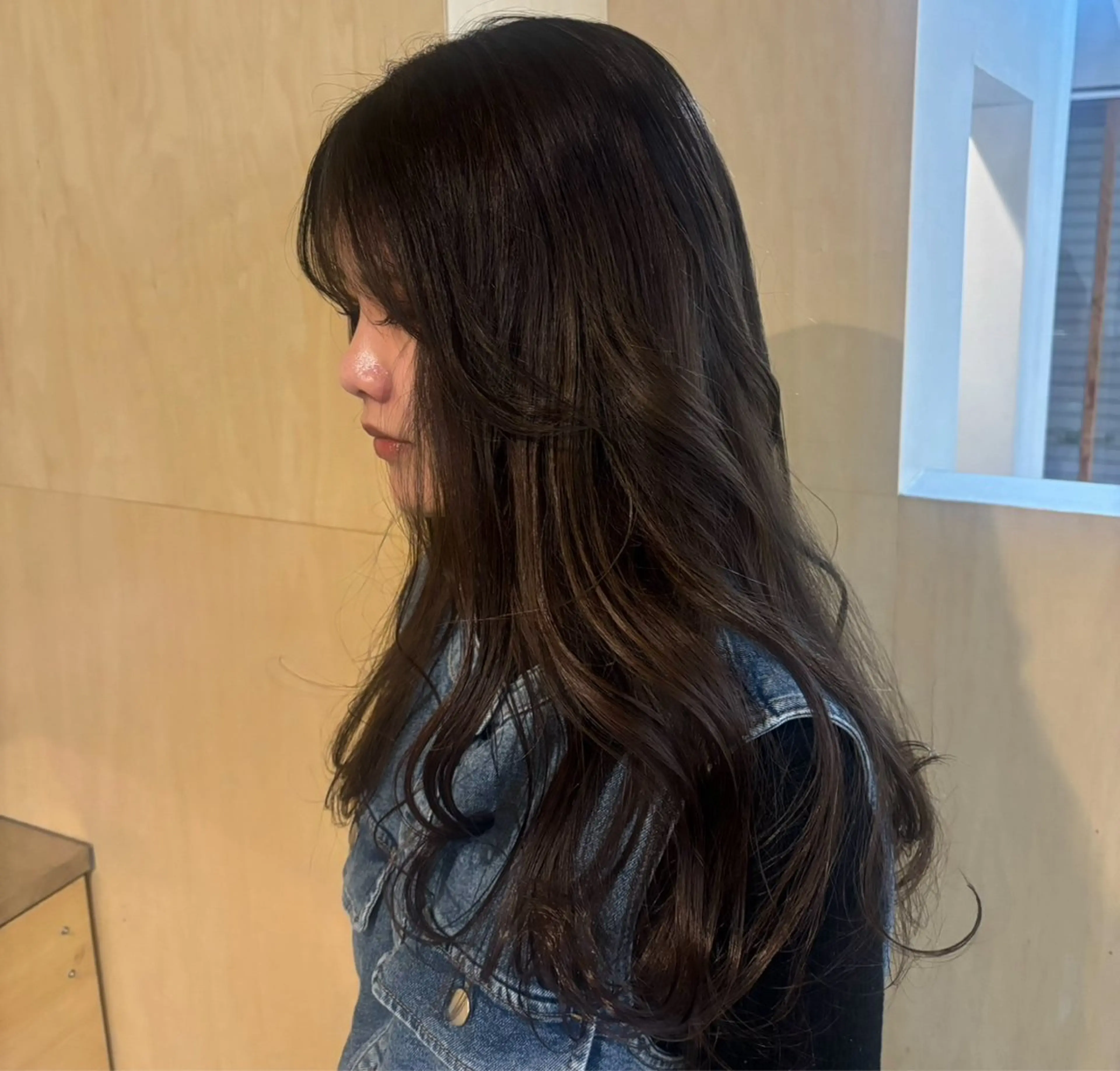 カラー ブリーチ ブリーチなしカラー cipre 桃和のヘアスタイル