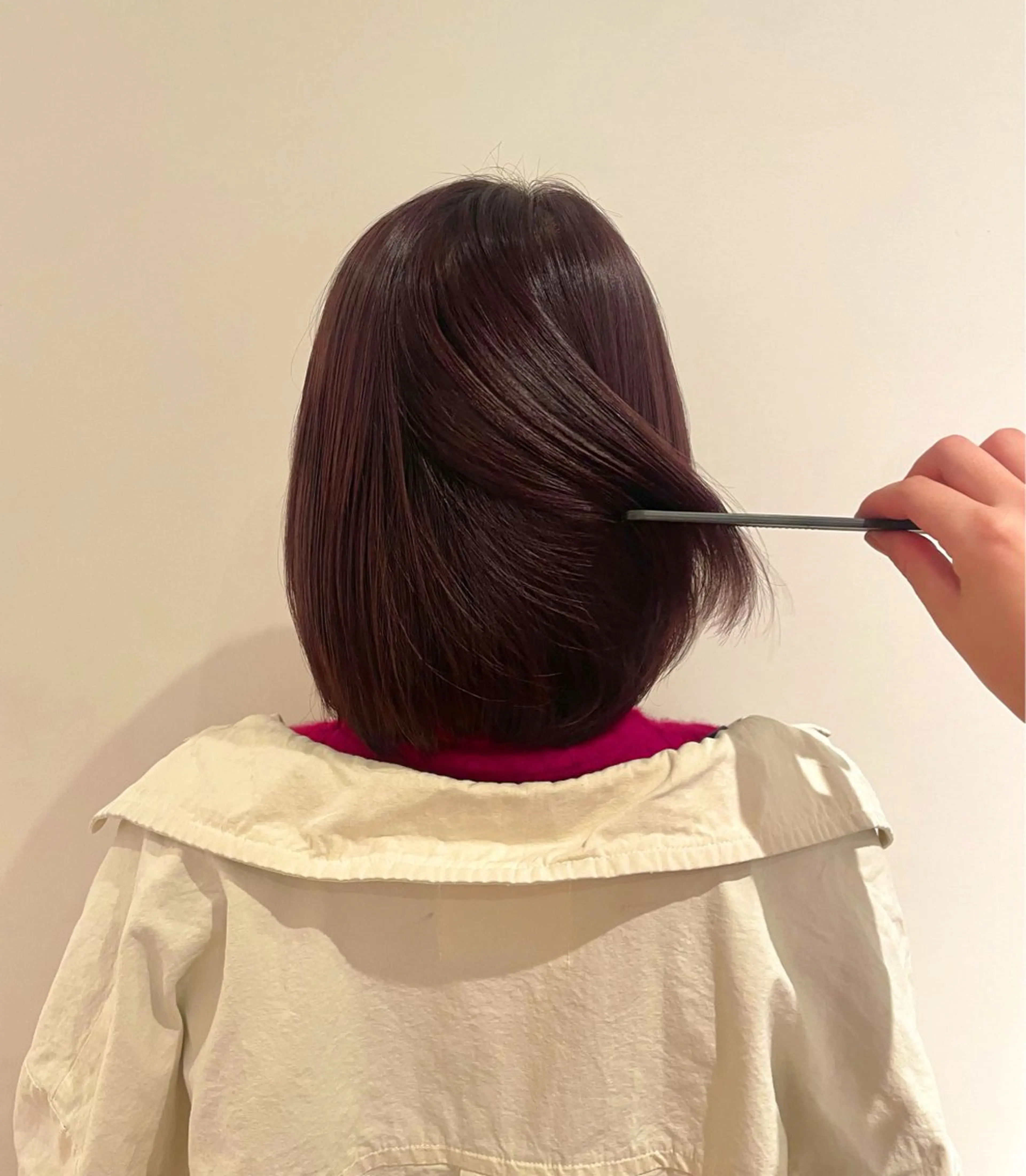 ミディアム ヘアカラー ホリグチ ルナのヘアスタイル