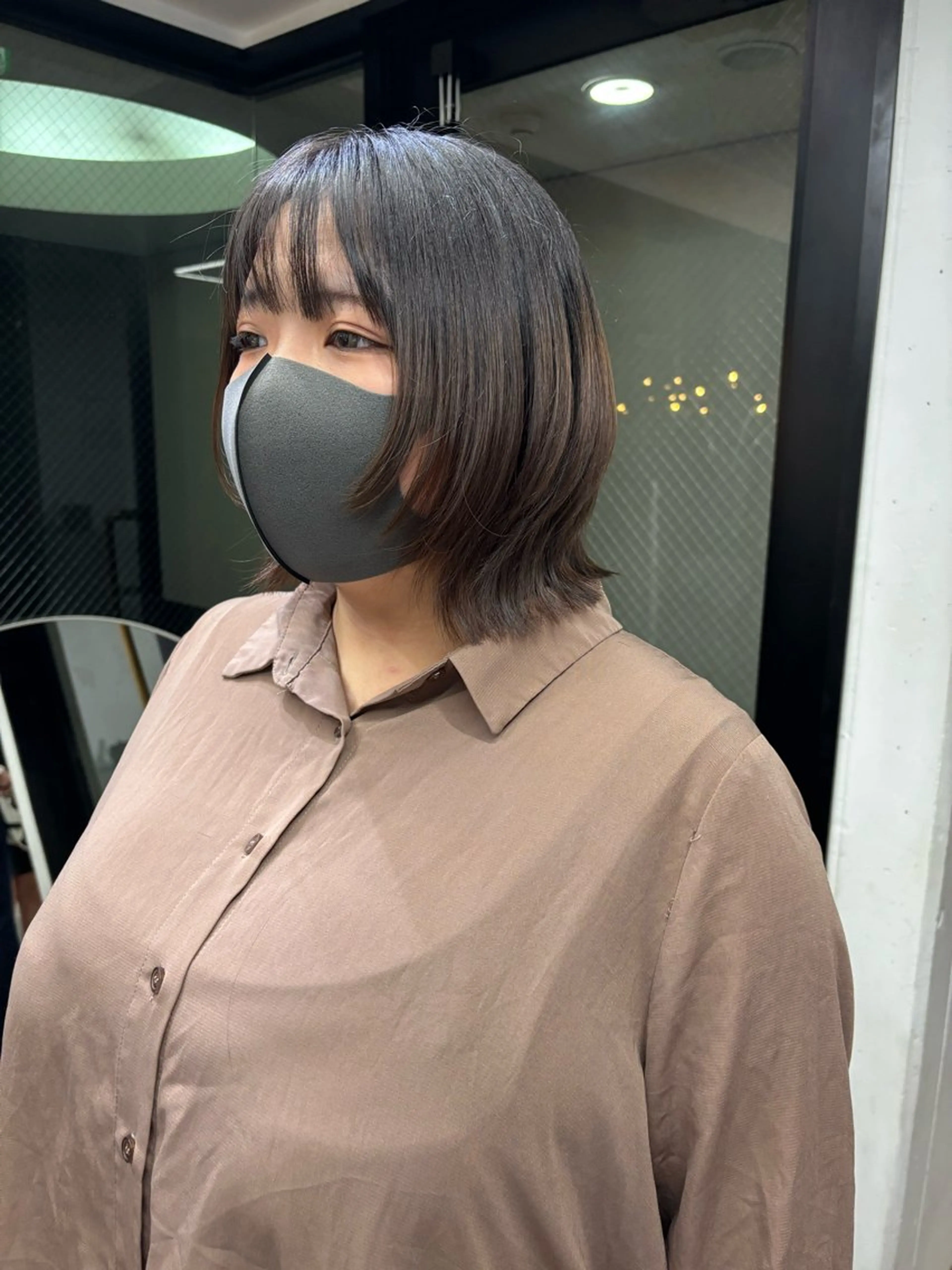 ショート ボブ ウルフカット ウルフボブ 柔らかストレートと ツヤカラー/和田陽向のヘアスタイル