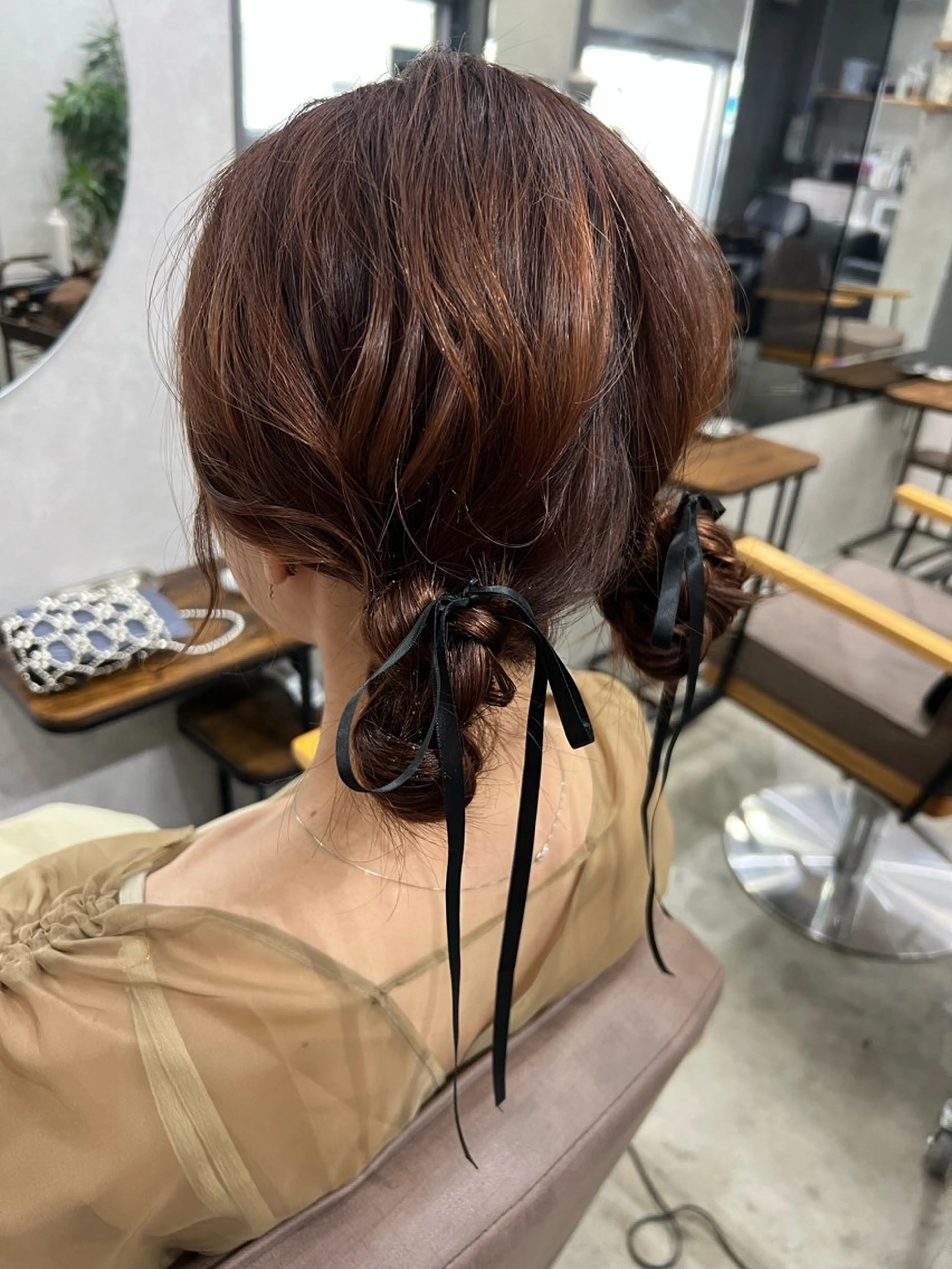 ミディアム ヘアセット maya レイヤーカットのヘアスタイル
