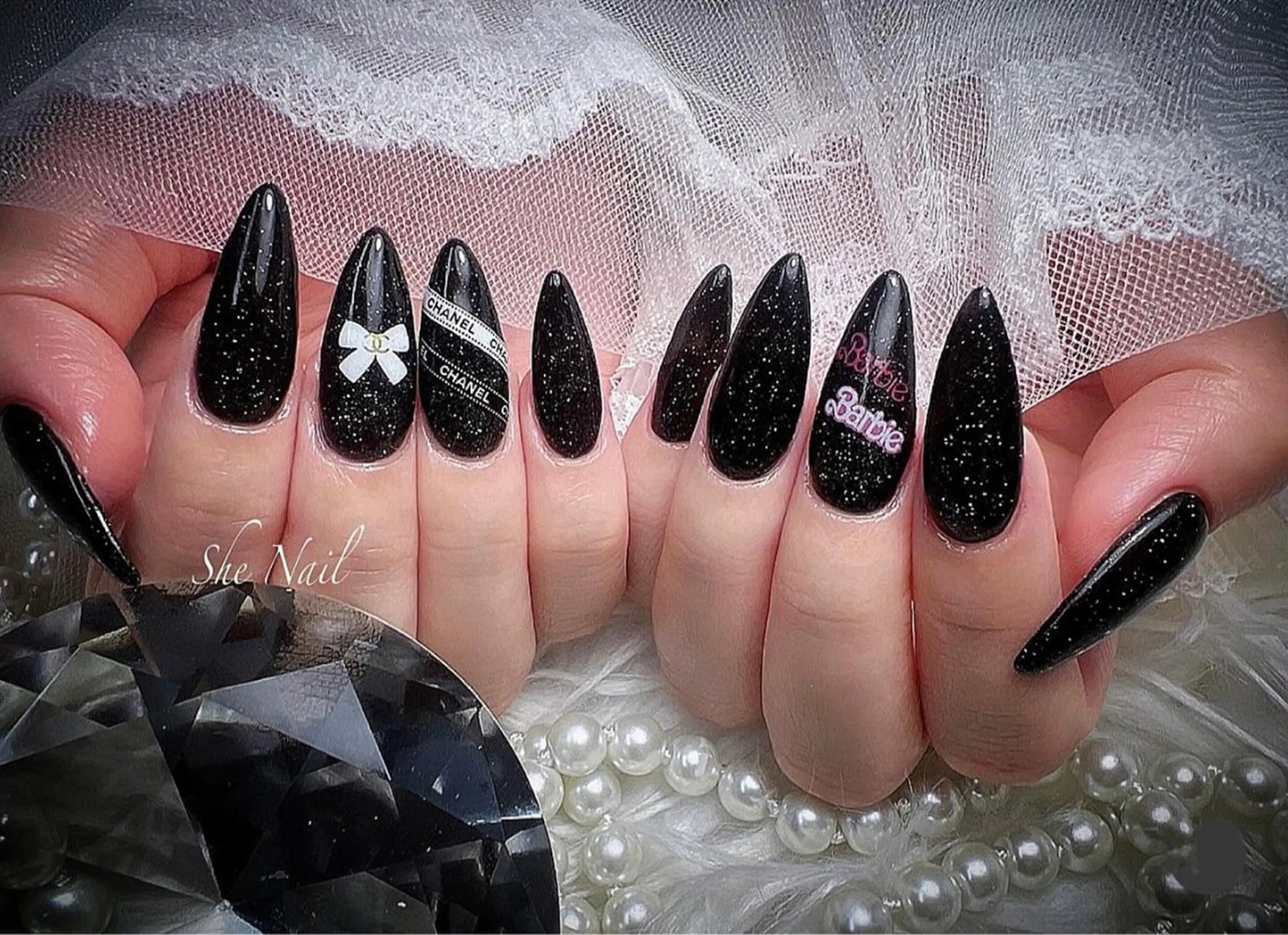 ネイル フラッシュネイル ロングネイル 春ネイル ネイルチップ ハンドネイル ISA_ BELLAのネイルデザイン