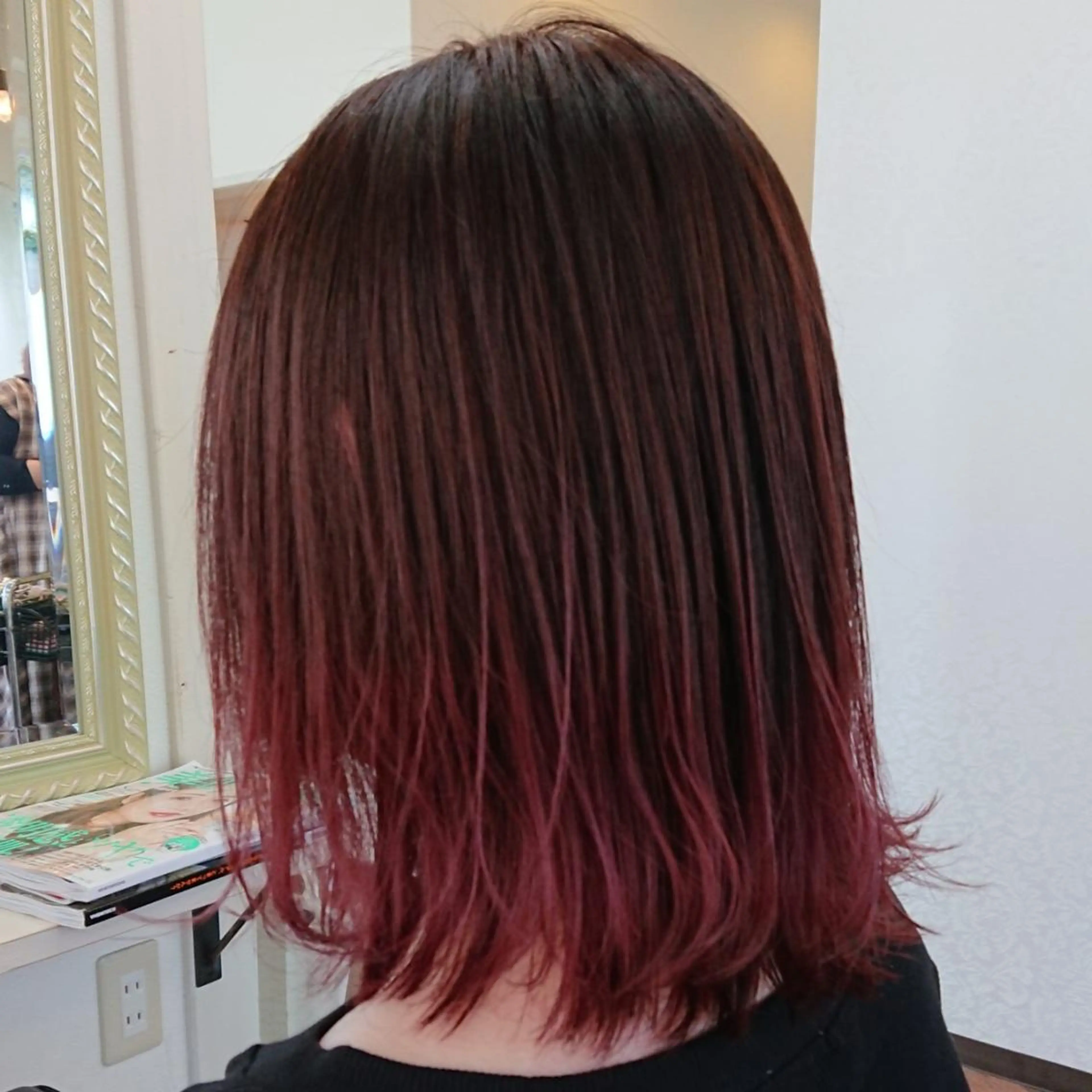 ミディアム カラー ヘアアレンジ グラデ❣️インナー 派手髪Fumiyoのヘアスタイル