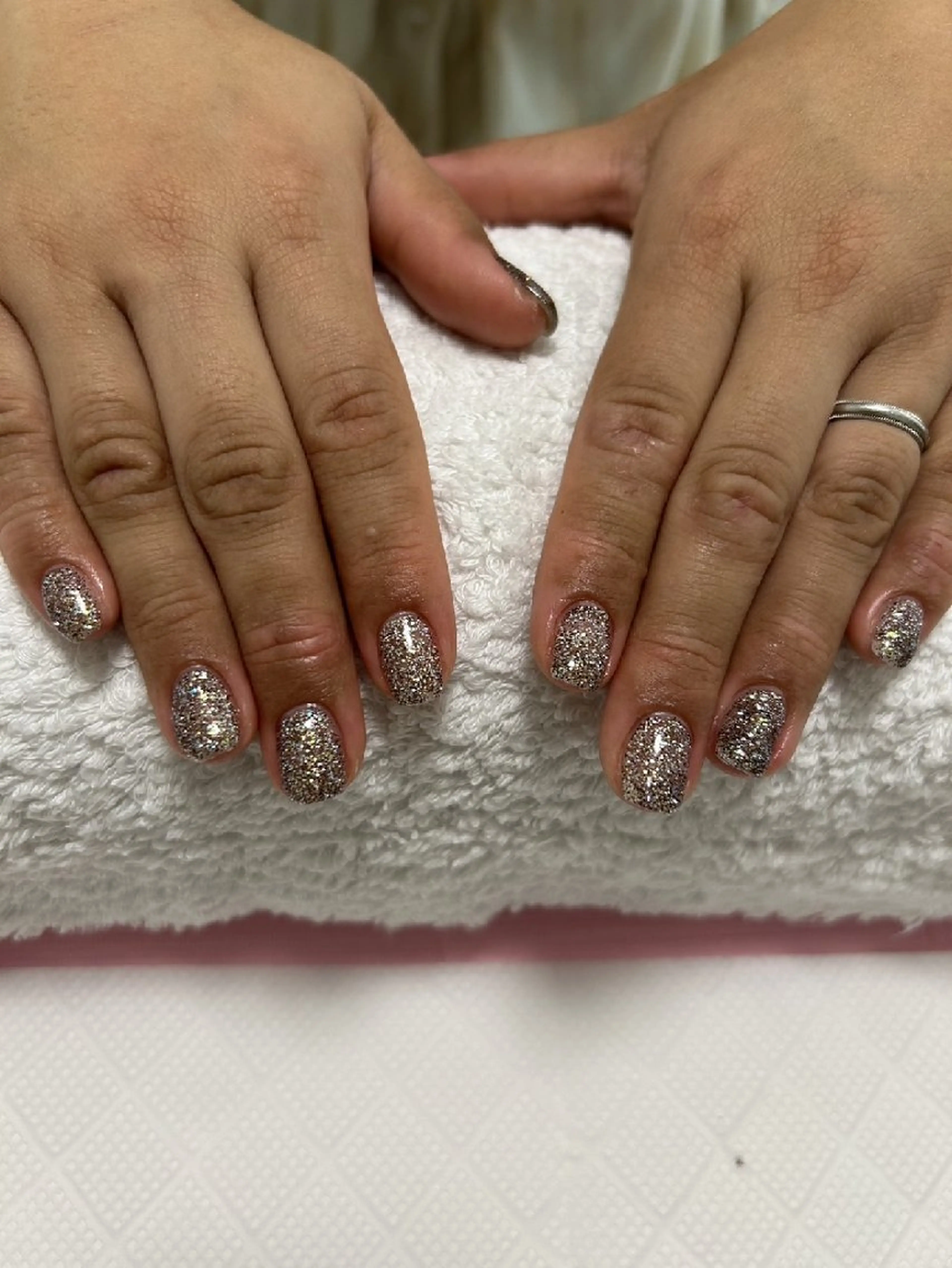 ネイル ラメ(グリッター) ワンカラーネイル ハンドネイル I'S nail 佐野のネイルデザイン