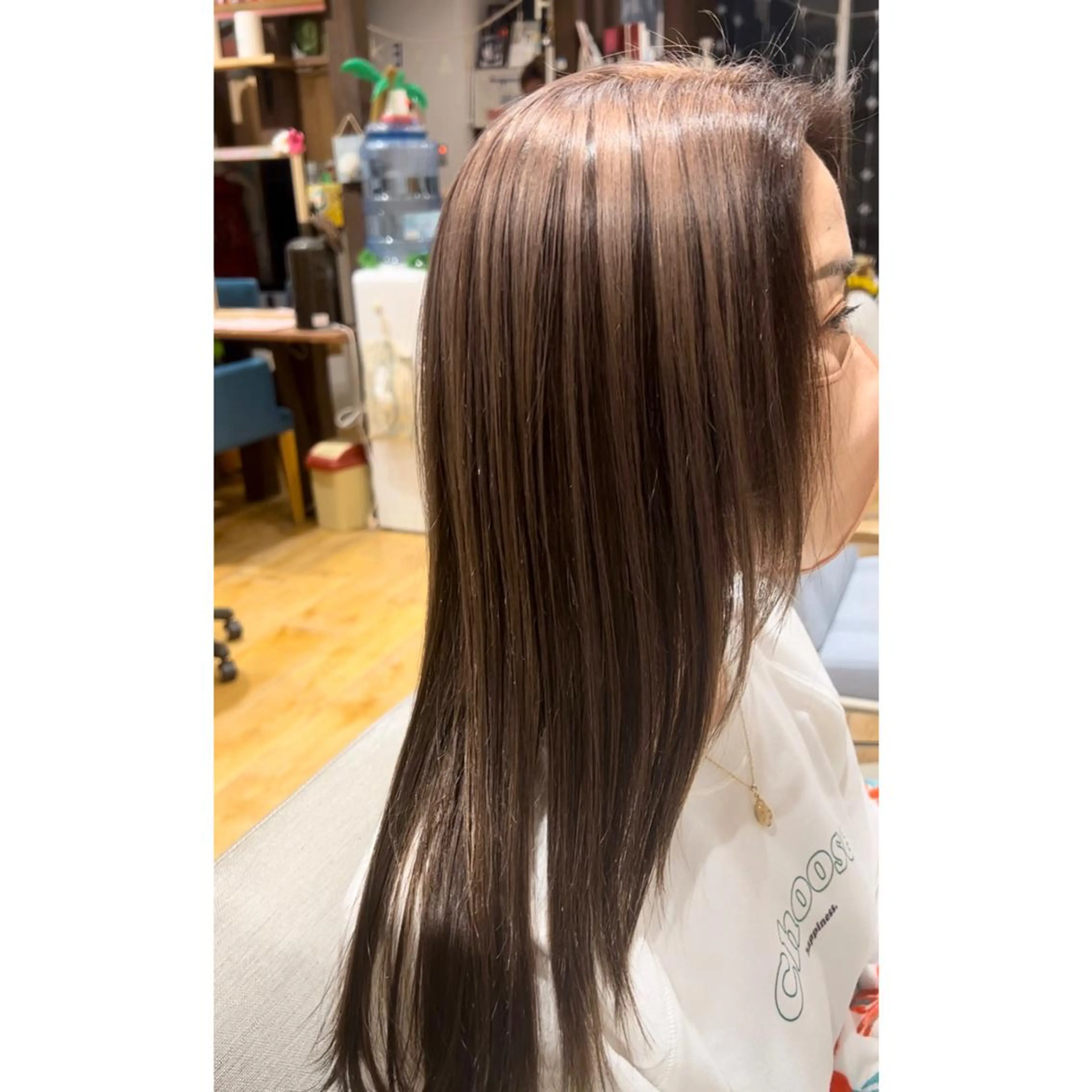 ロング ヘアカラー トリートメント ハイトーン/ ダブルカラー/透明感のヘアスタイル