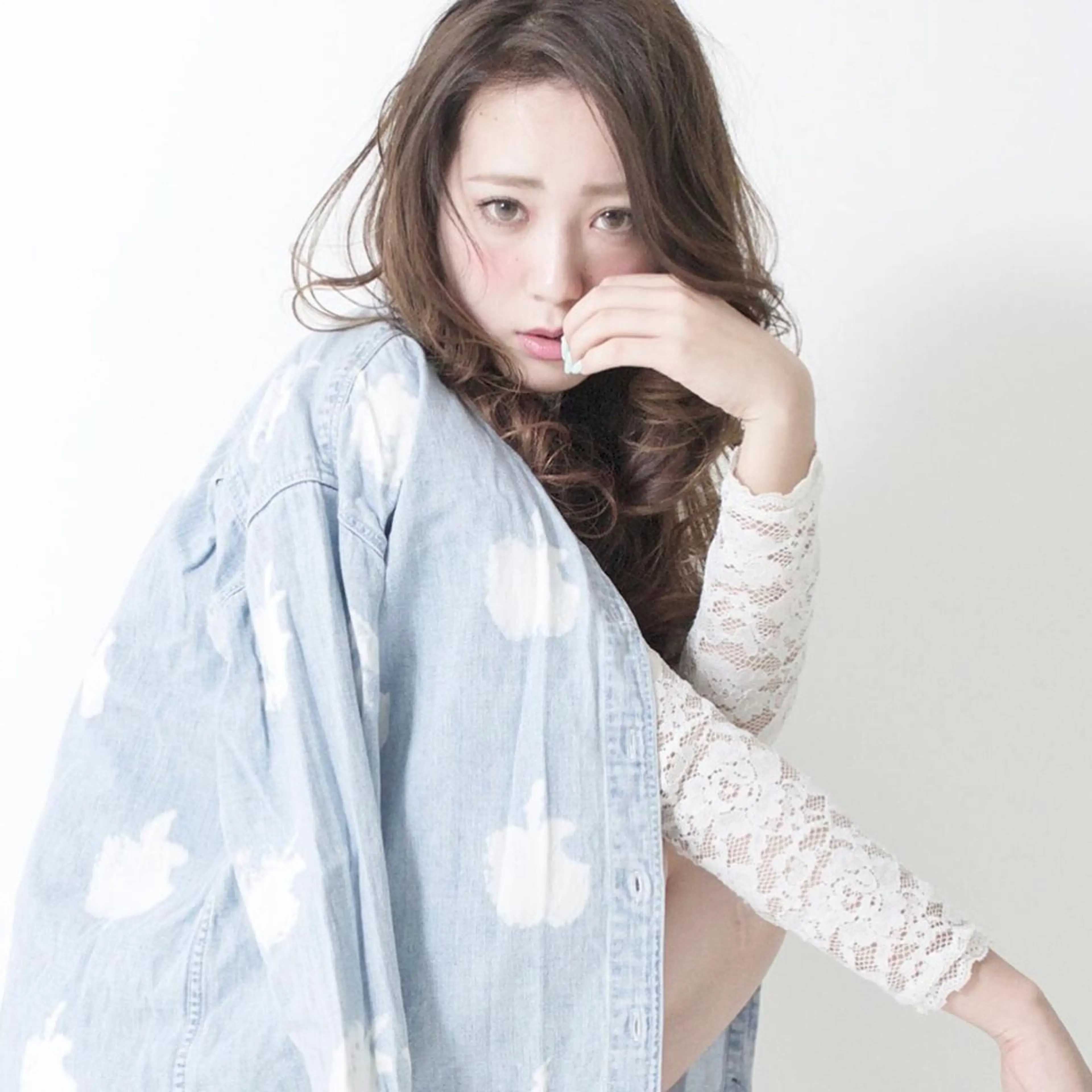 ミディアム セミロング ロング カラー パーマ グレージュ 外国人風カラー imai yutaroのヘアスタイル