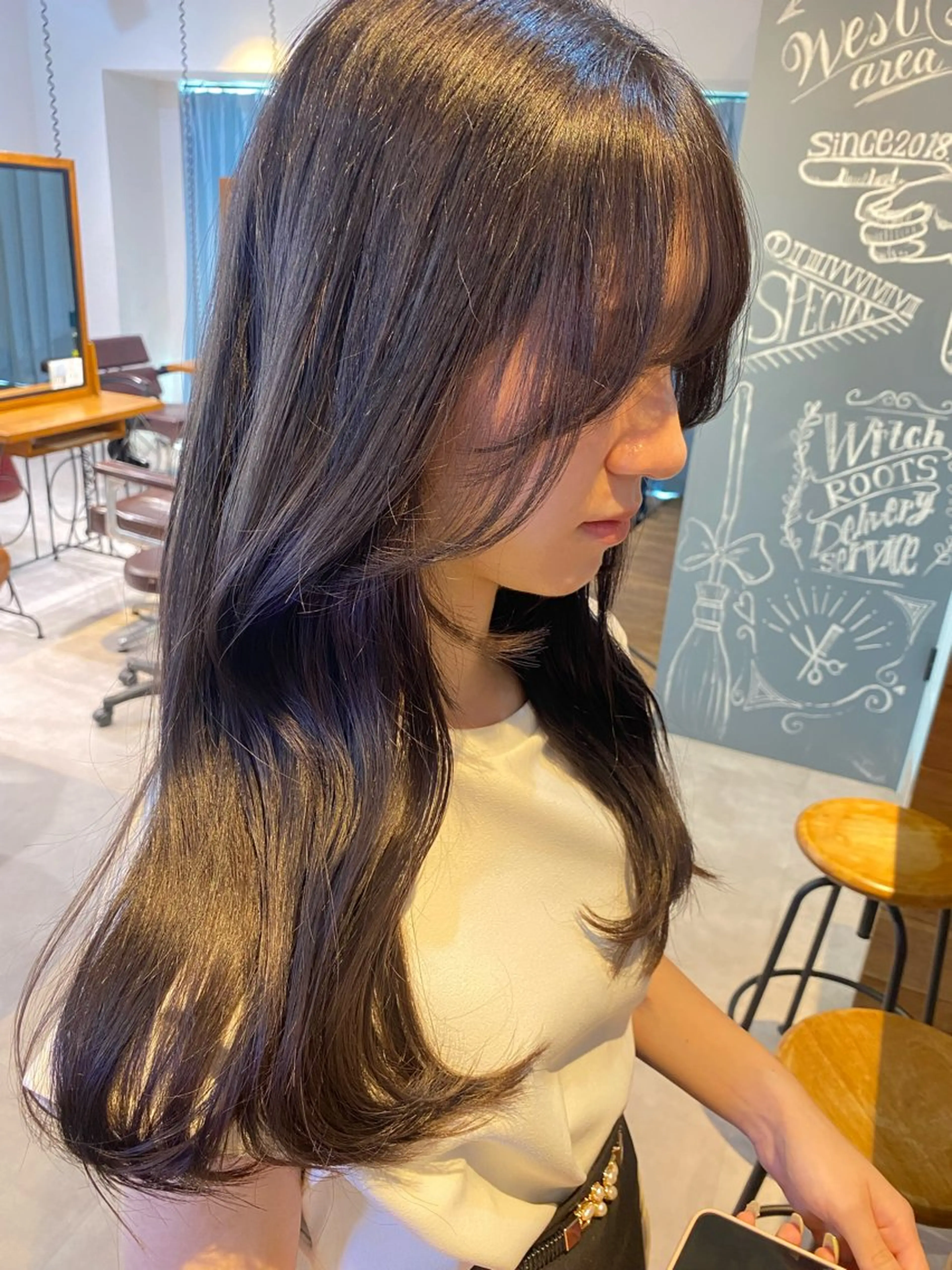 ロング カラー カット ヘアカラー トリートメント scene. haraのヘアスタイル