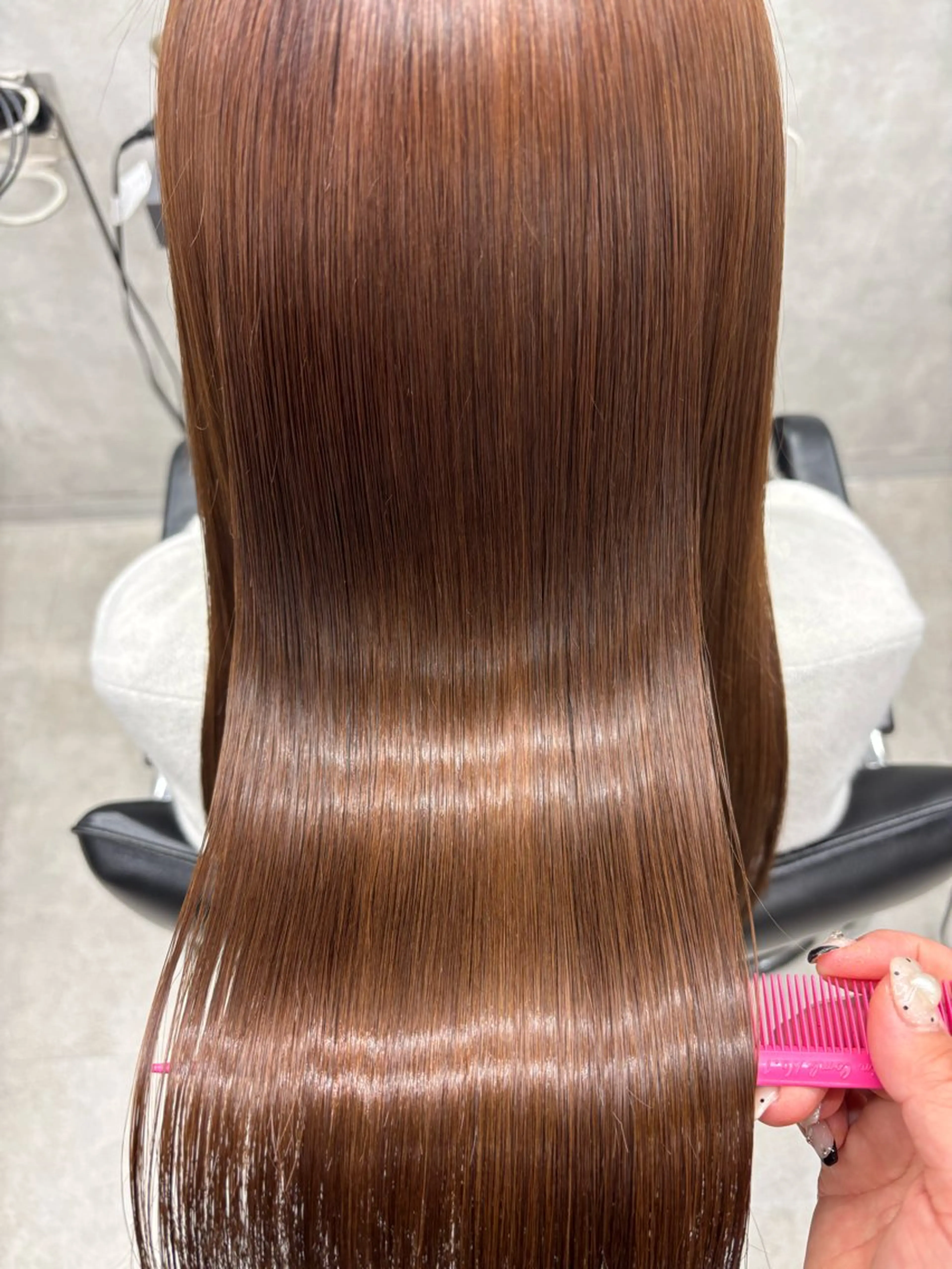 ロング カラー くせ毛 髪質改善 縮毛矯正 ヘアカラー 縮毛矯正 トリートメント すぐ巻ける縮毛矯正 🍀勝倉　麗のヘアスタイル