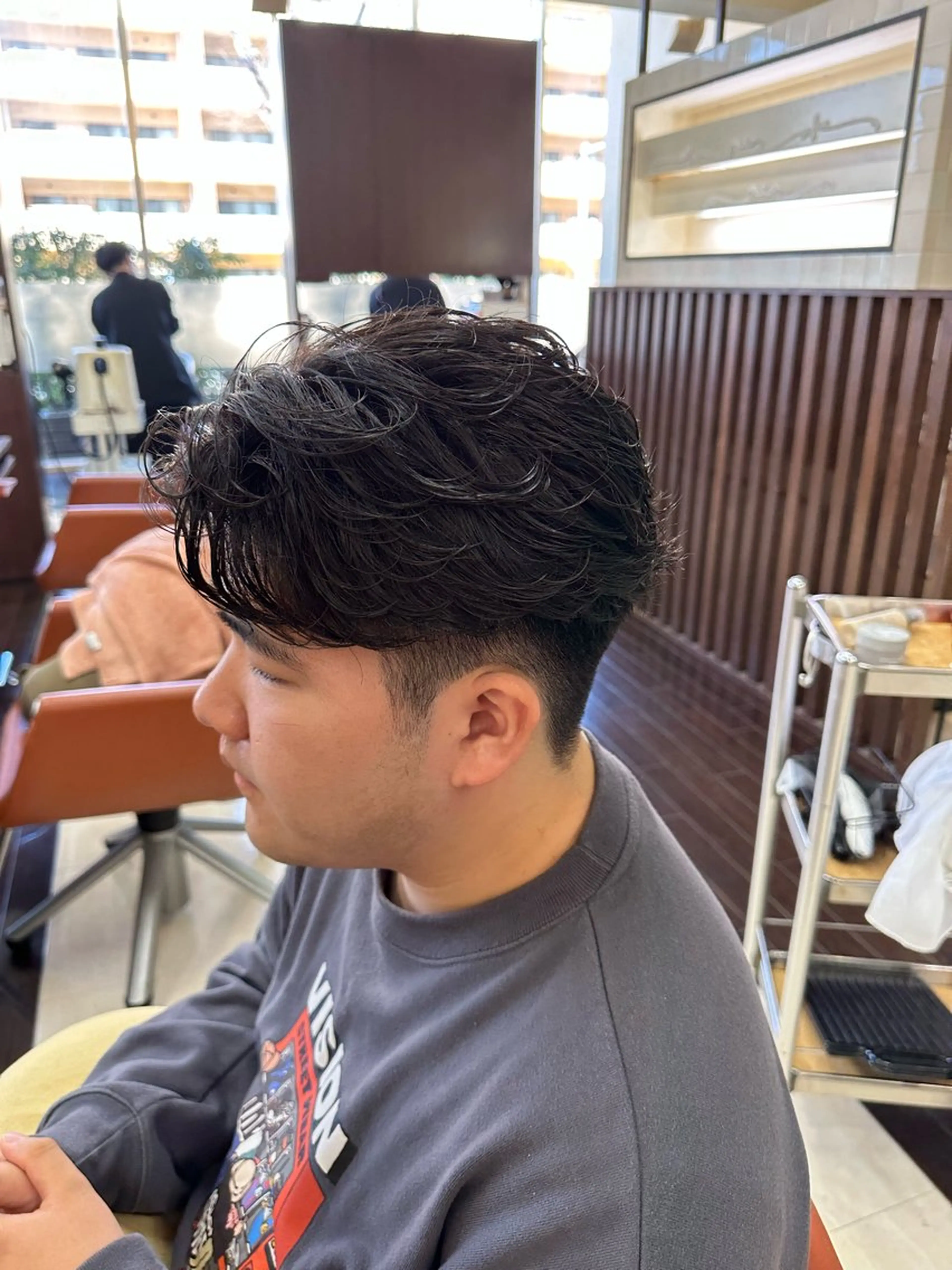 ショート カラー パーマ メンズ フェザーパーマ メンズパーマ カット パーマ 毎月230人担当/ メンズヘア/清和武虎のヘアスタイル