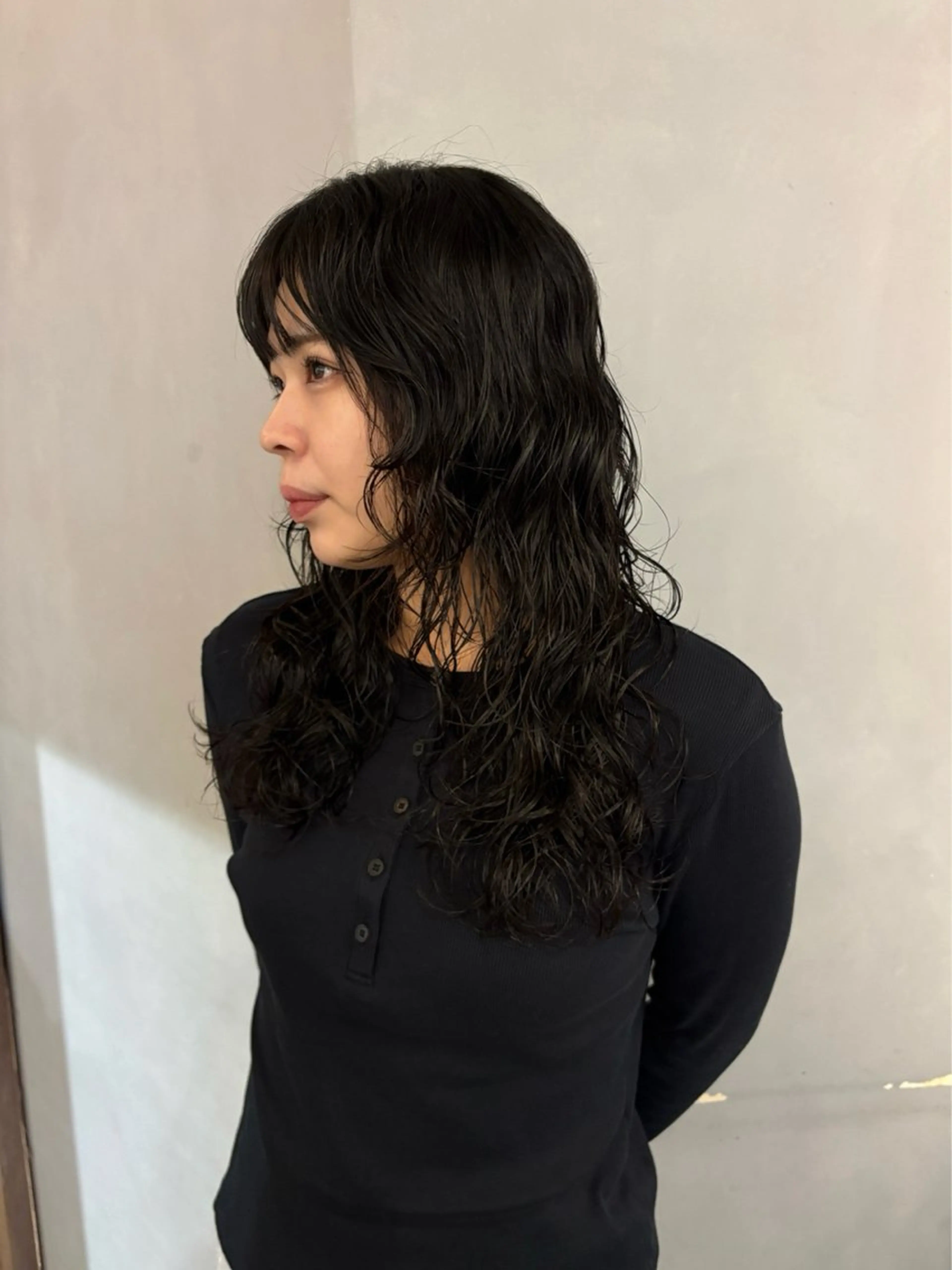 セミロング カット パーマ パーマ/ボブ,ロング ヤマシタミウ🌀のヘアスタイル