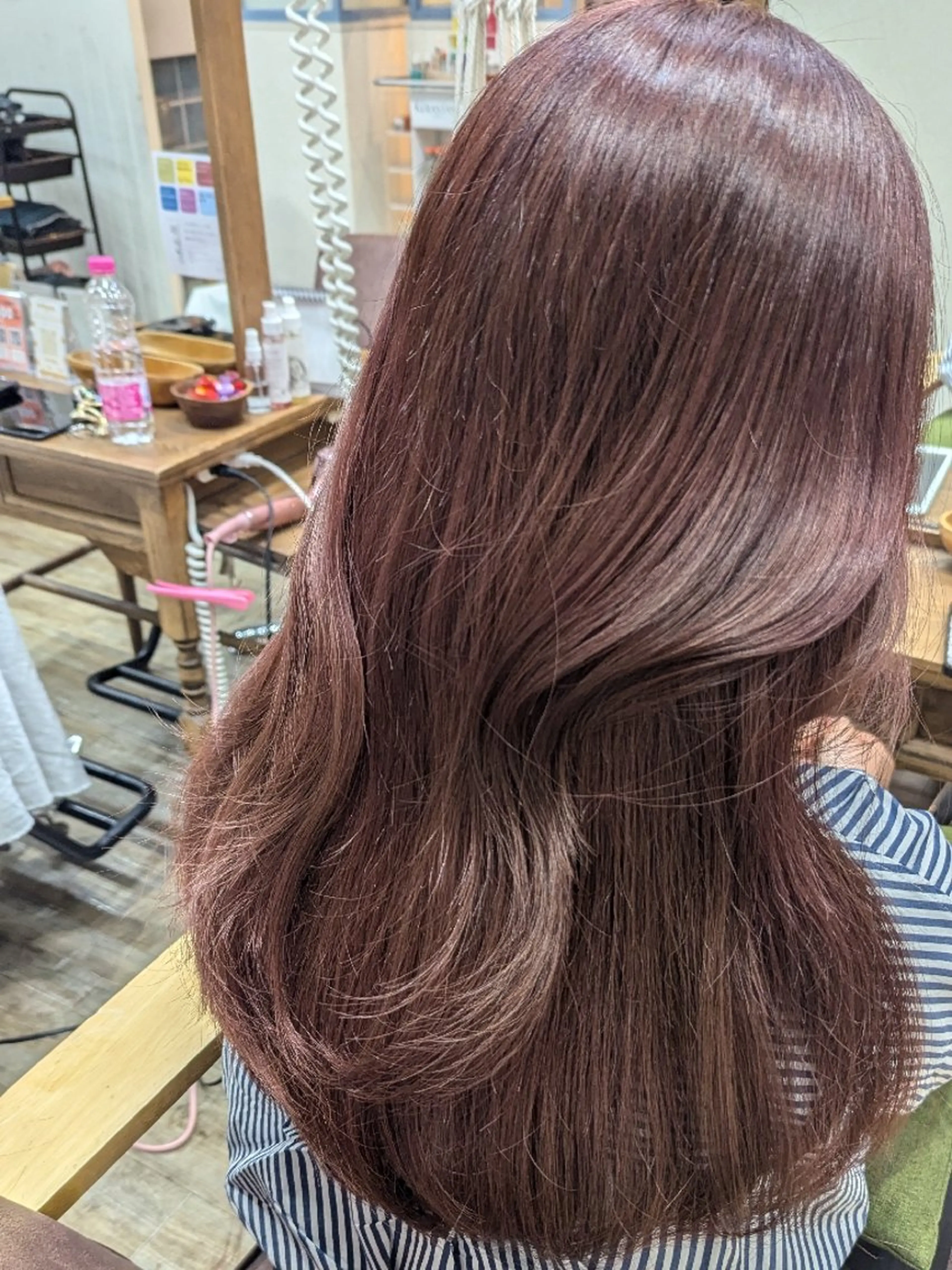 ロング カラー ブラウンカラー レッドカラー レッドブラウン カット ヘアカラー 🏹MIYU￤抜け感 ×柔らかカラーのヘアスタイル