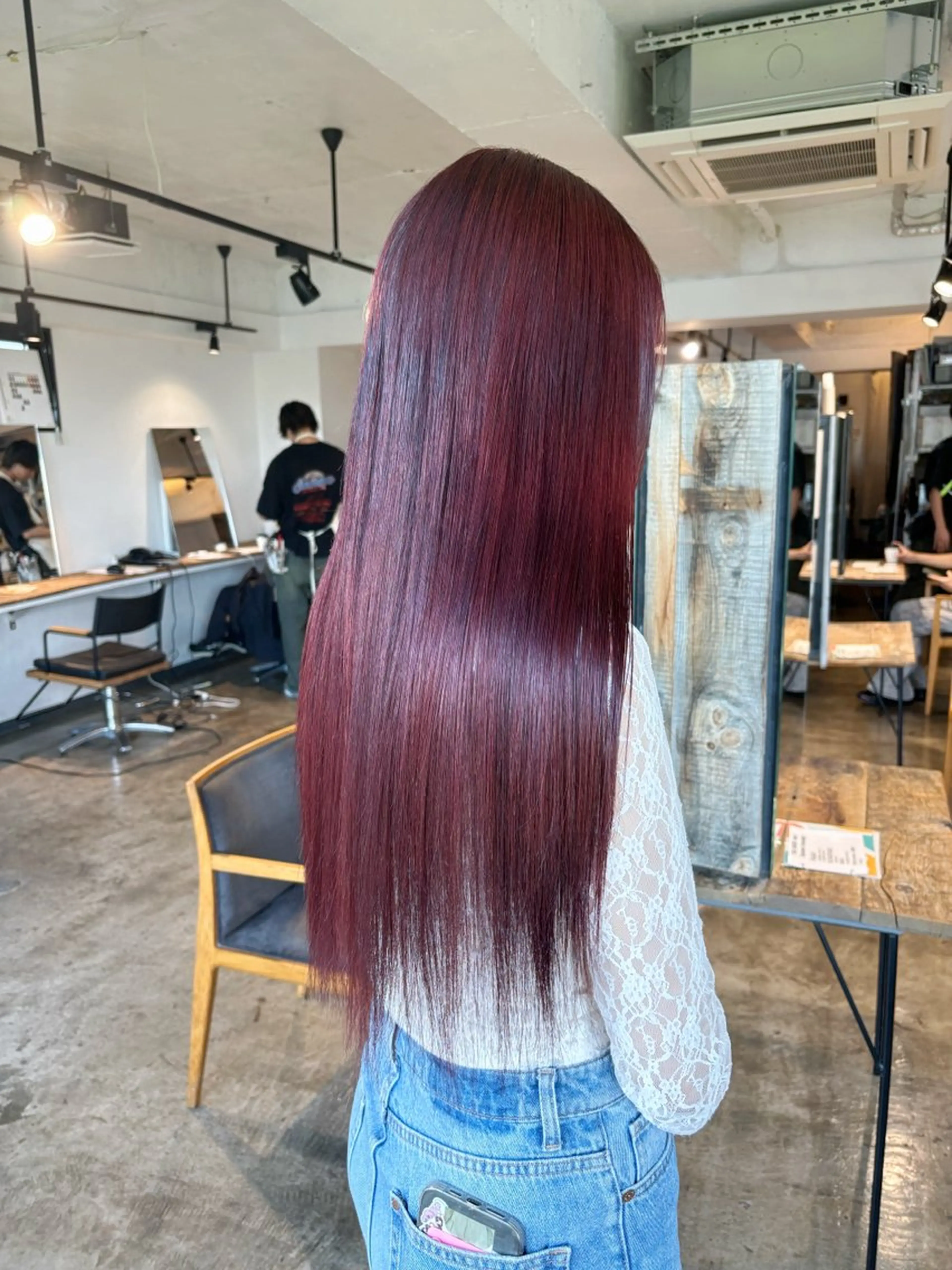 ロング カラー ブリーチ ケアカラー ダブルカラー ブリーチなしカラー ピンクカラー 暖色カラー🍒 ケアブリーチ/akiのヘアスタイル