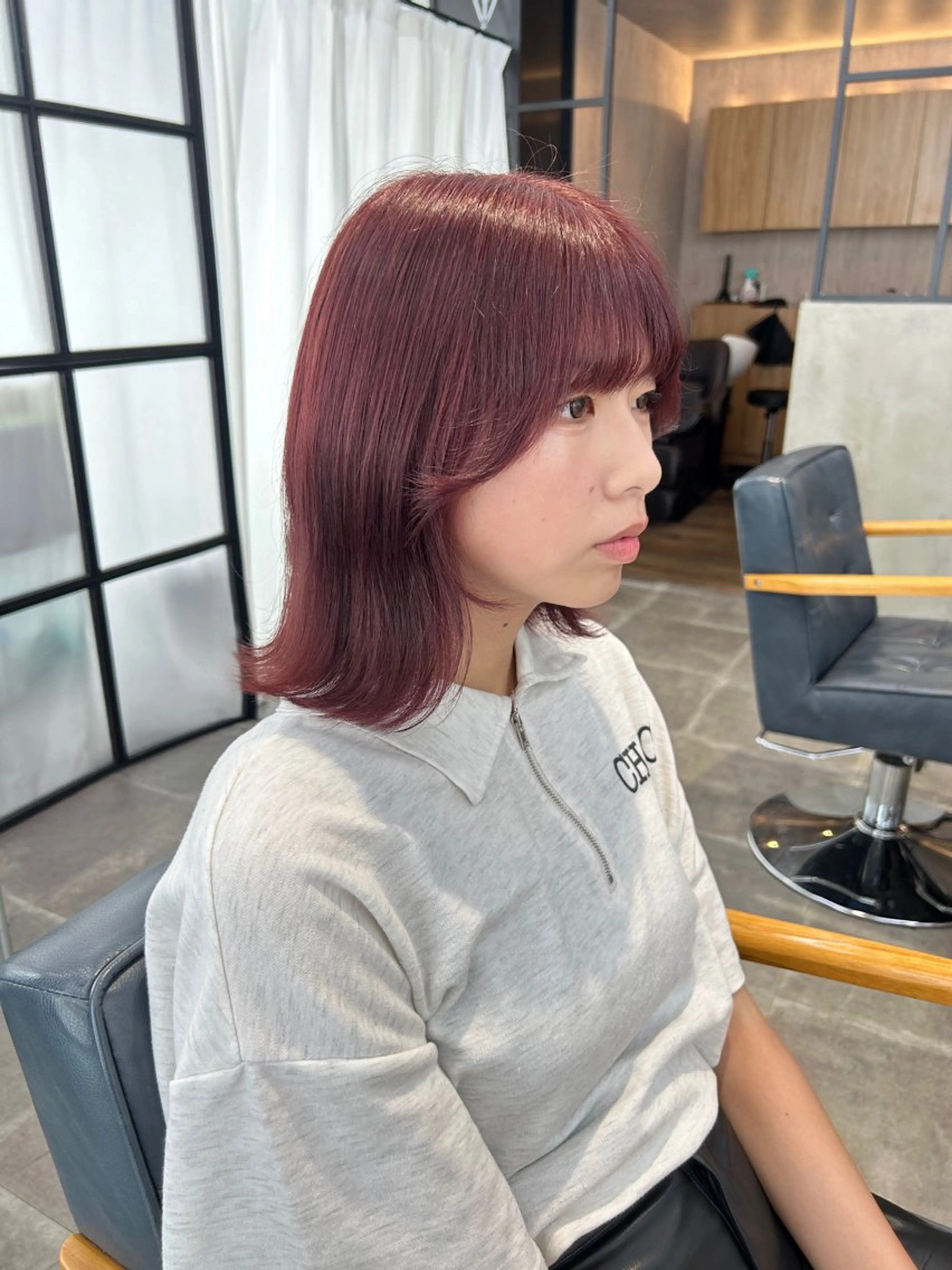 ミディアム カラー カット ヘアカラー トリートメント newi梅田🫧韓国 ヘア🫧sakiのヘアスタイル