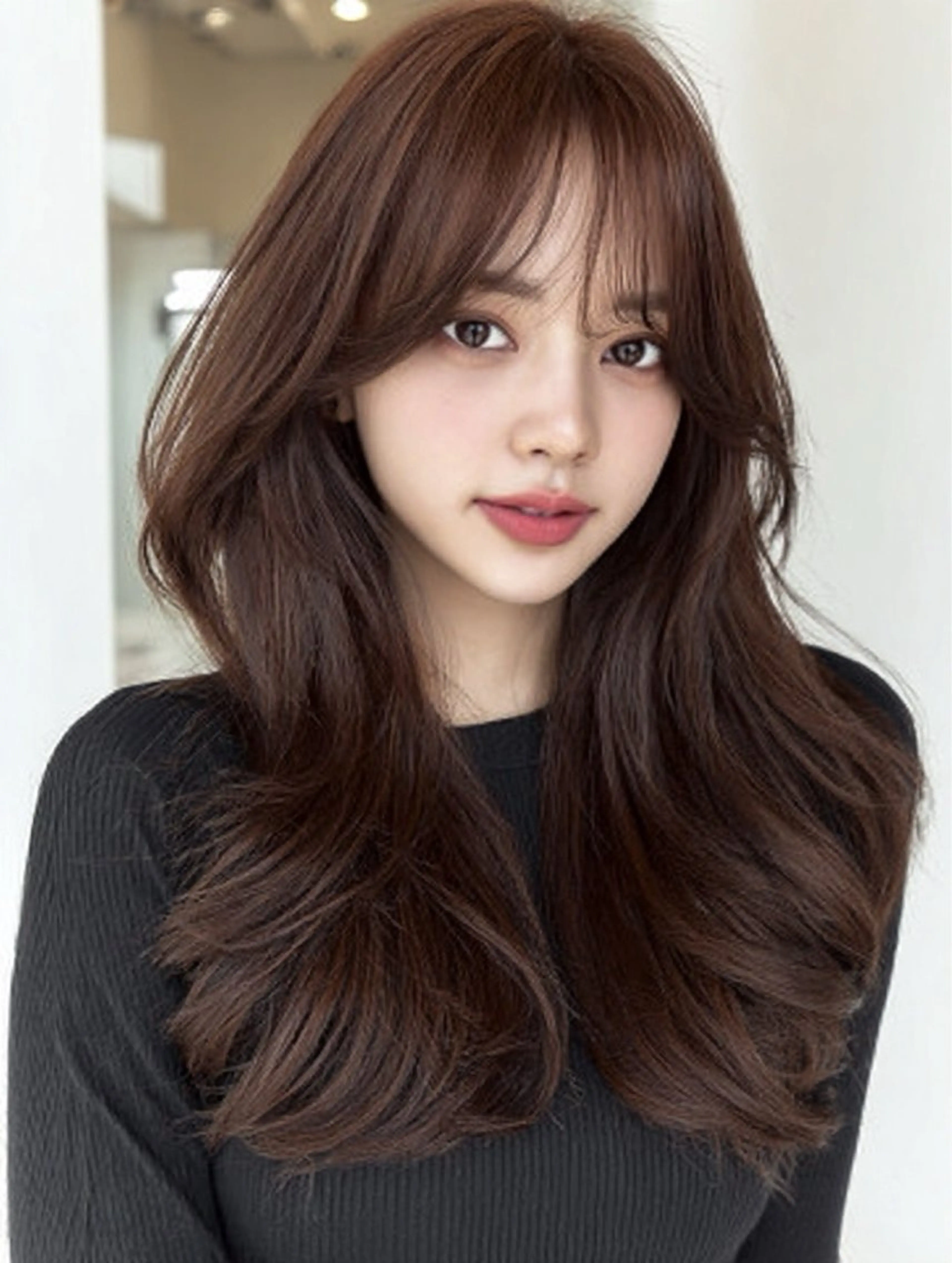 ロング ハイレイヤー 韓国風ヘア レイヤーカット カット ヘアカラー トリートメント ✨毛髪診断で絶対綺麗 ✨美髪艶髪専門✨高浪のヘアスタイル