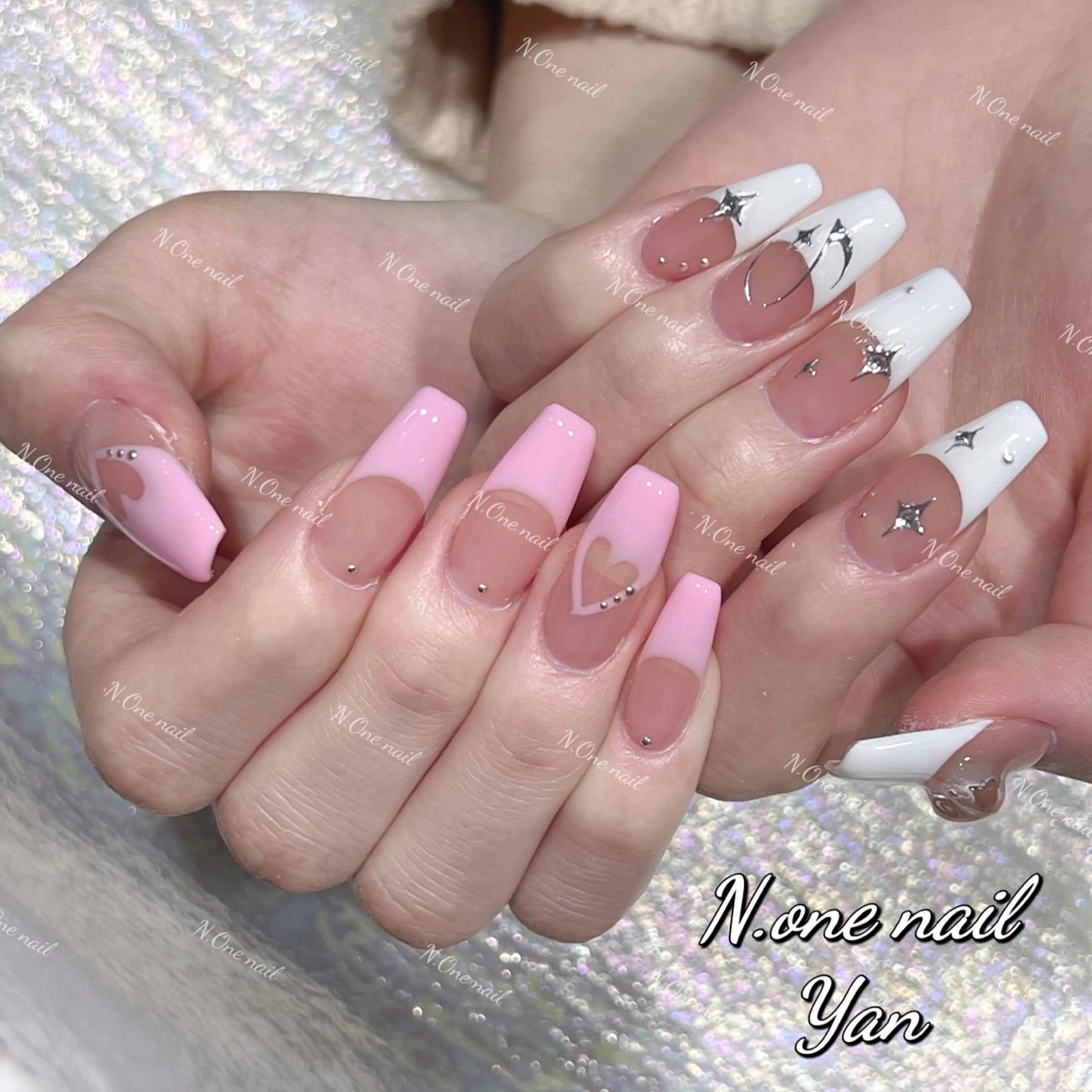 ネイル 長いだし/スカルプ/ パラシェルN.oneのネイルデザイン