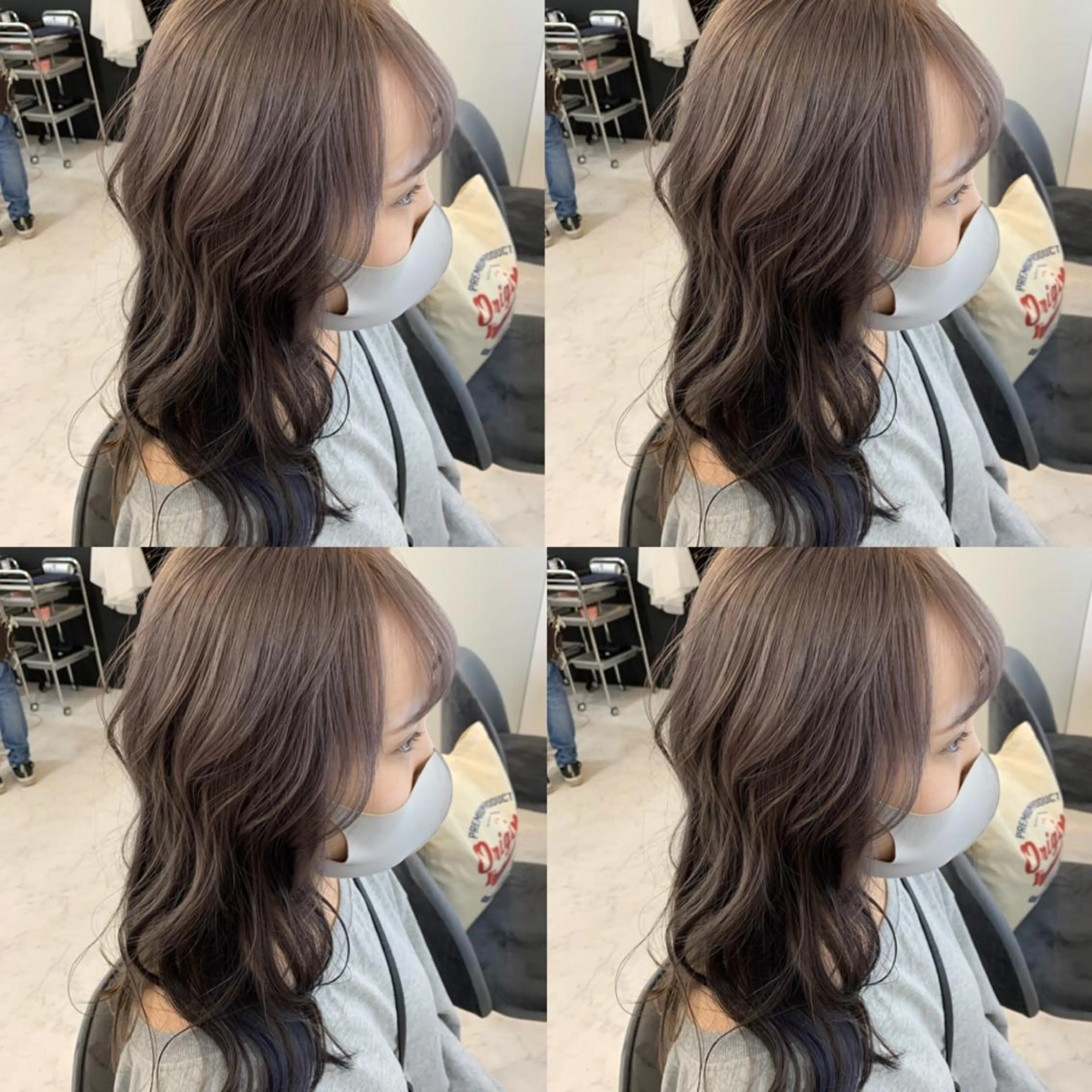 セミロング カラー ヘアアレンジ ヘアカラー トリートメント 🦋韓国ヘア 坂本 菜摘🦋のヘアスタイル