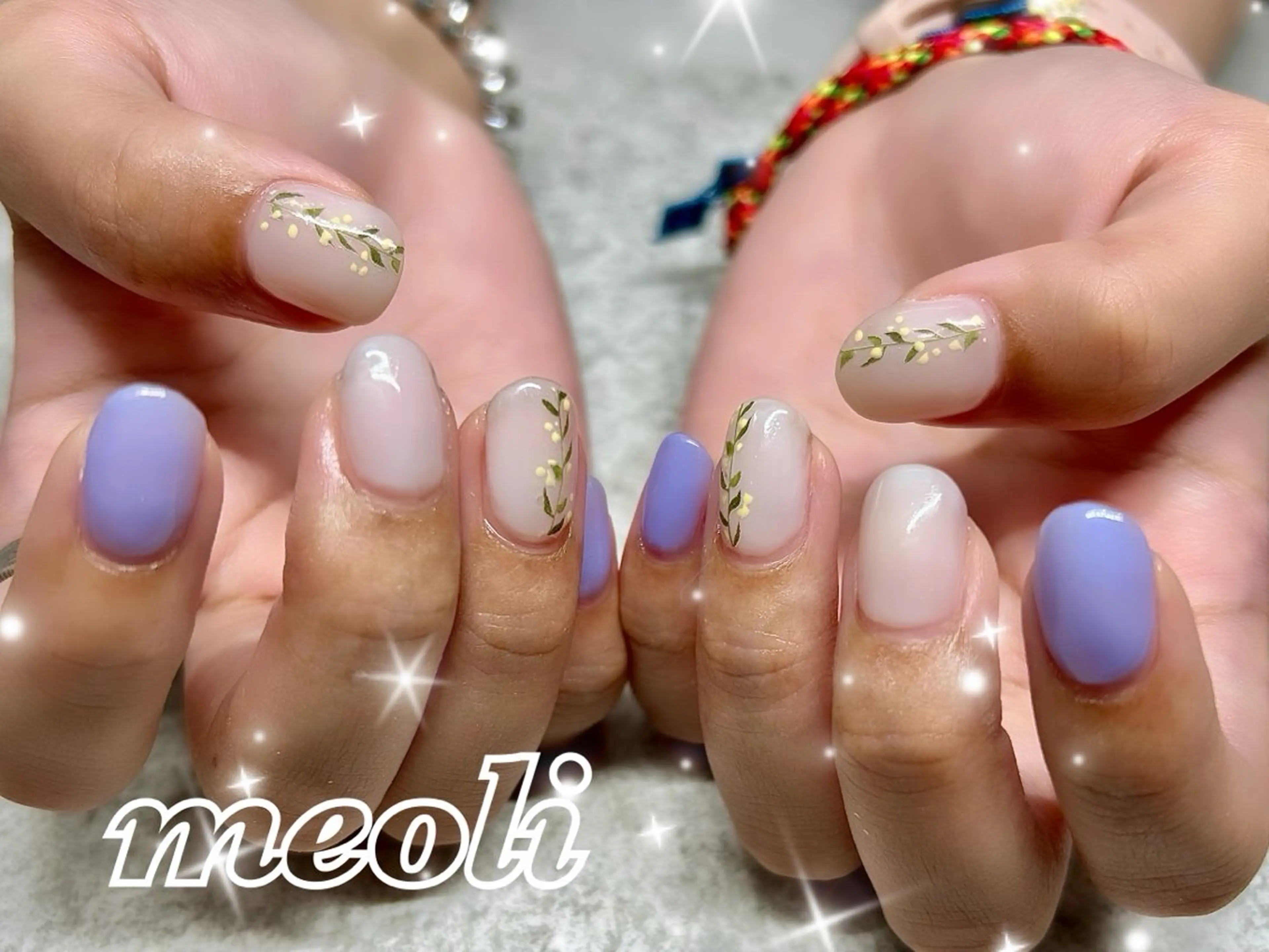 ネイル アートネイル パステルネイル 春ネイル ホワイト 黄色 ハンドネイル nail salon meoli　アヤのネイルデザイン