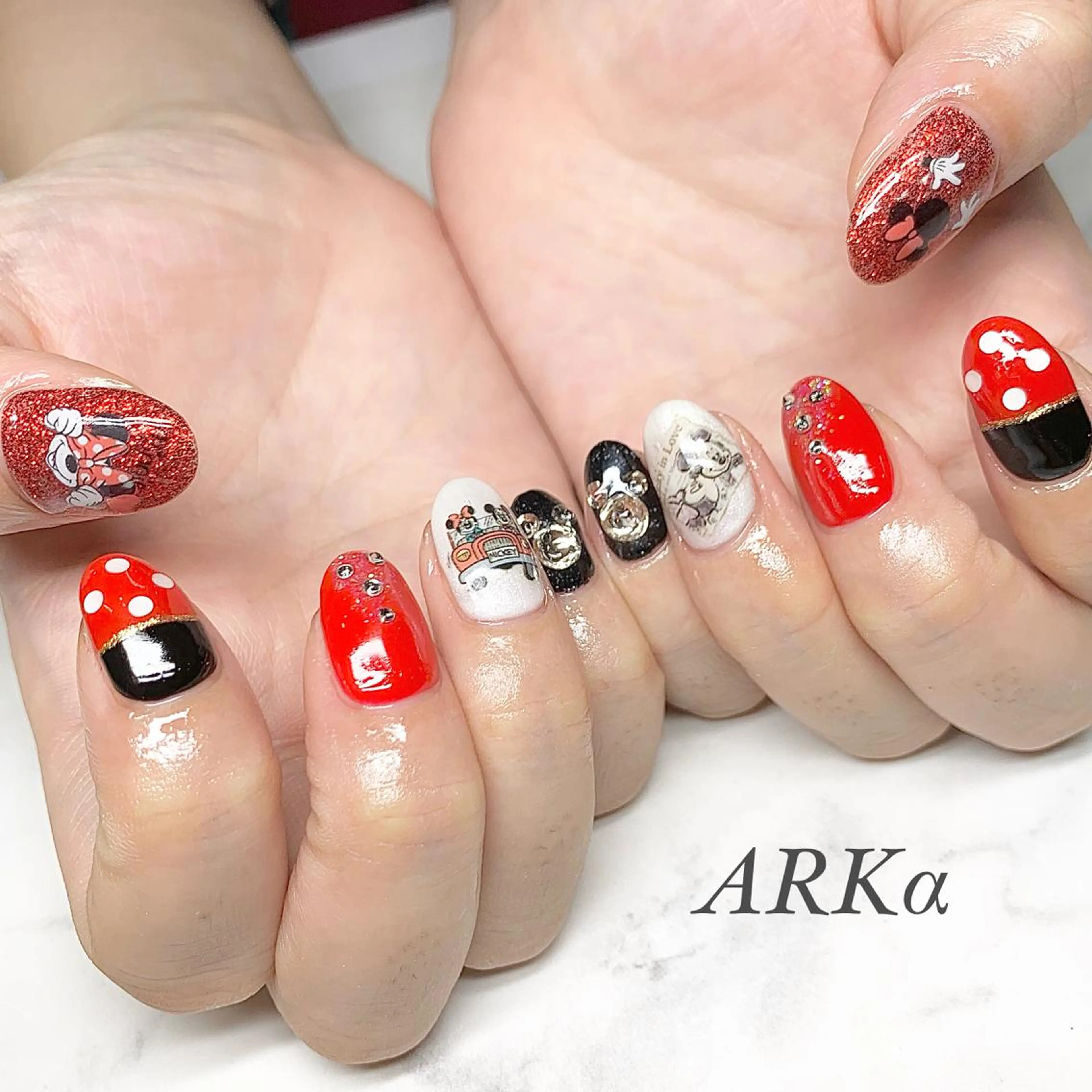 ショート ネイル ハンドネイル Nailsalon ARKαのネイルデザイン