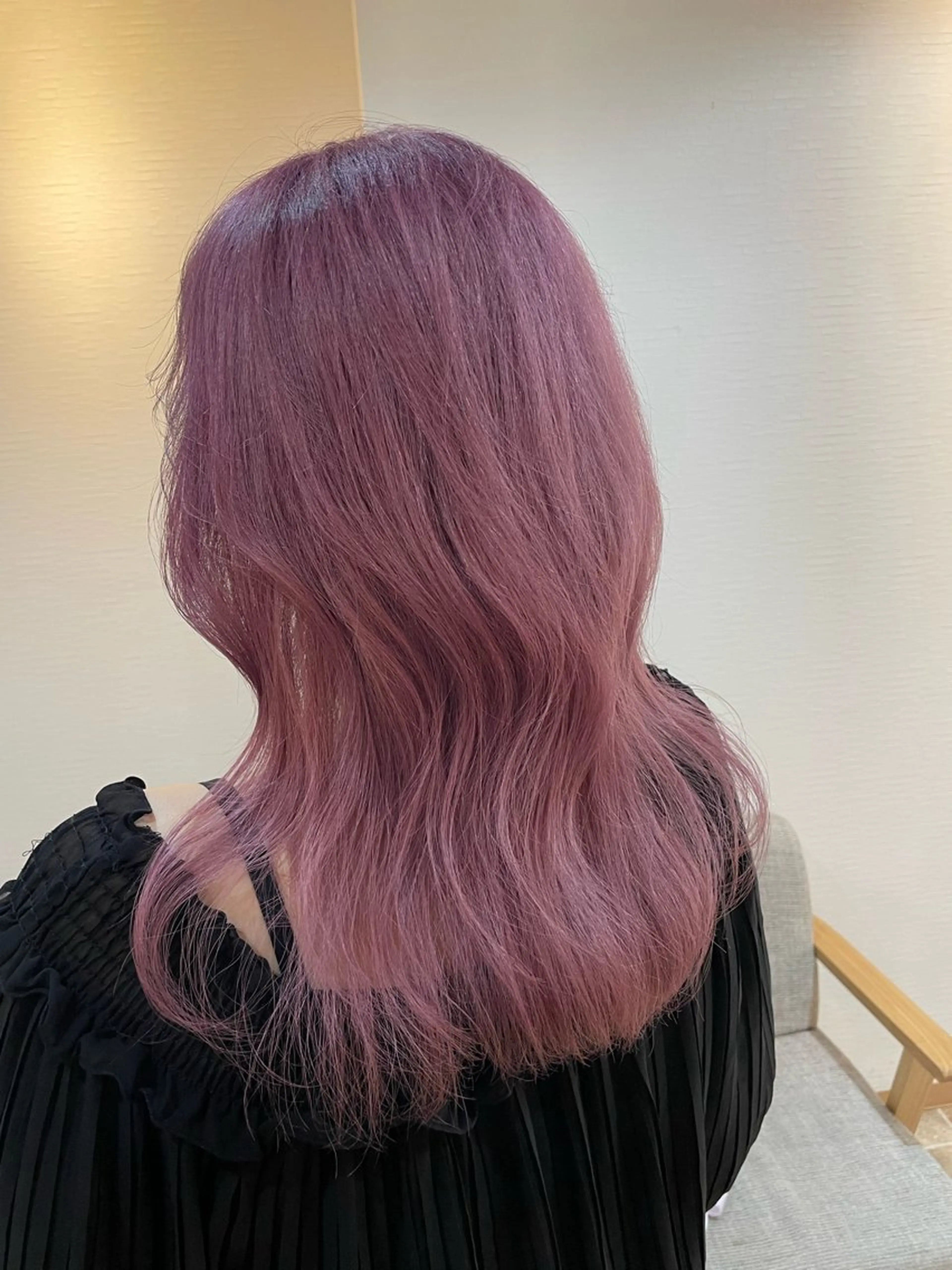 ロング カラー ラベンダーカラー ラベンダーピンク ピンクカラー ヘアカラー YUI/ ブリーチカラー🌷のヘアスタイル