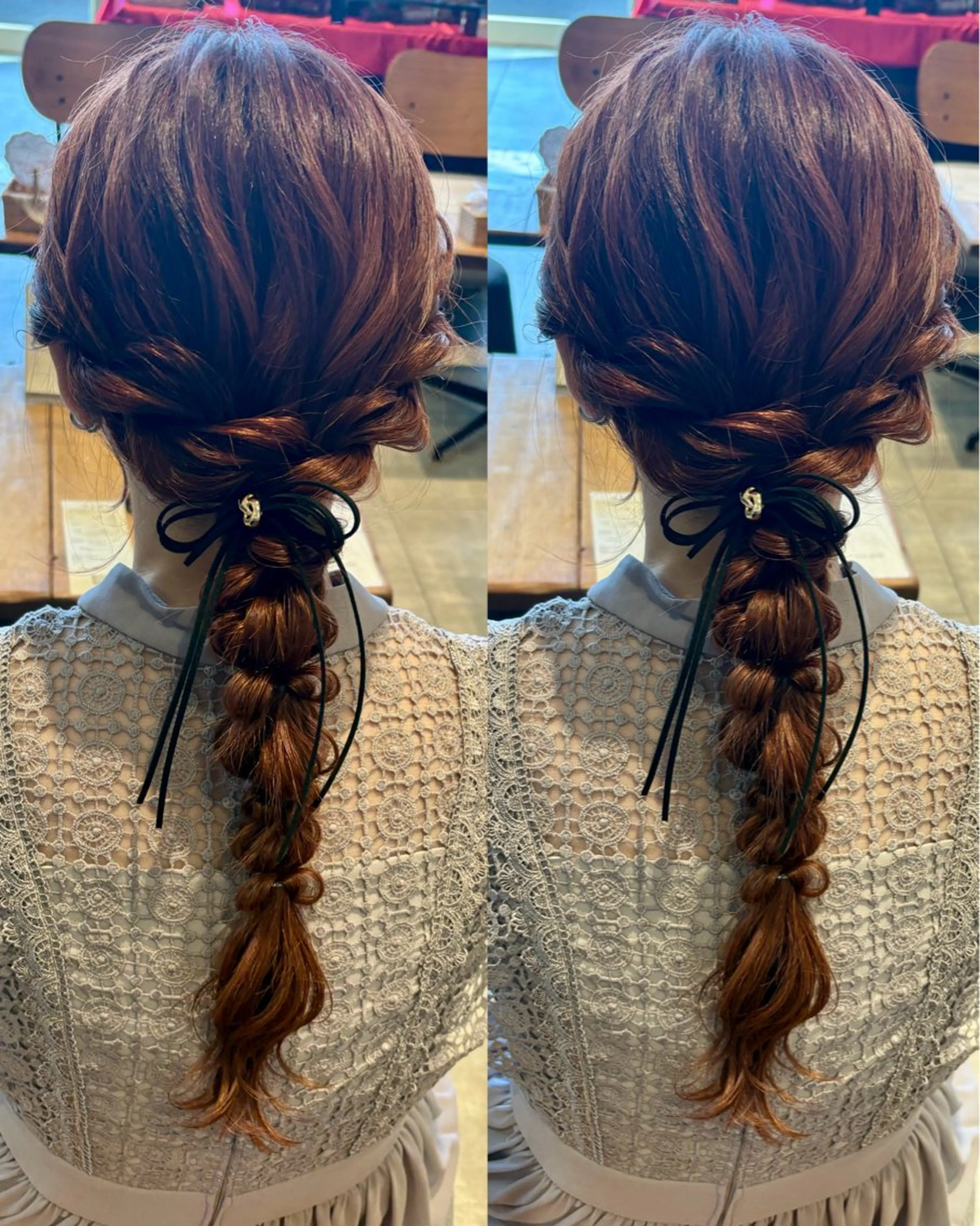 ミディアム ヘアアレンジ ヘアセット 高橋 乙葉のヘアスタイル