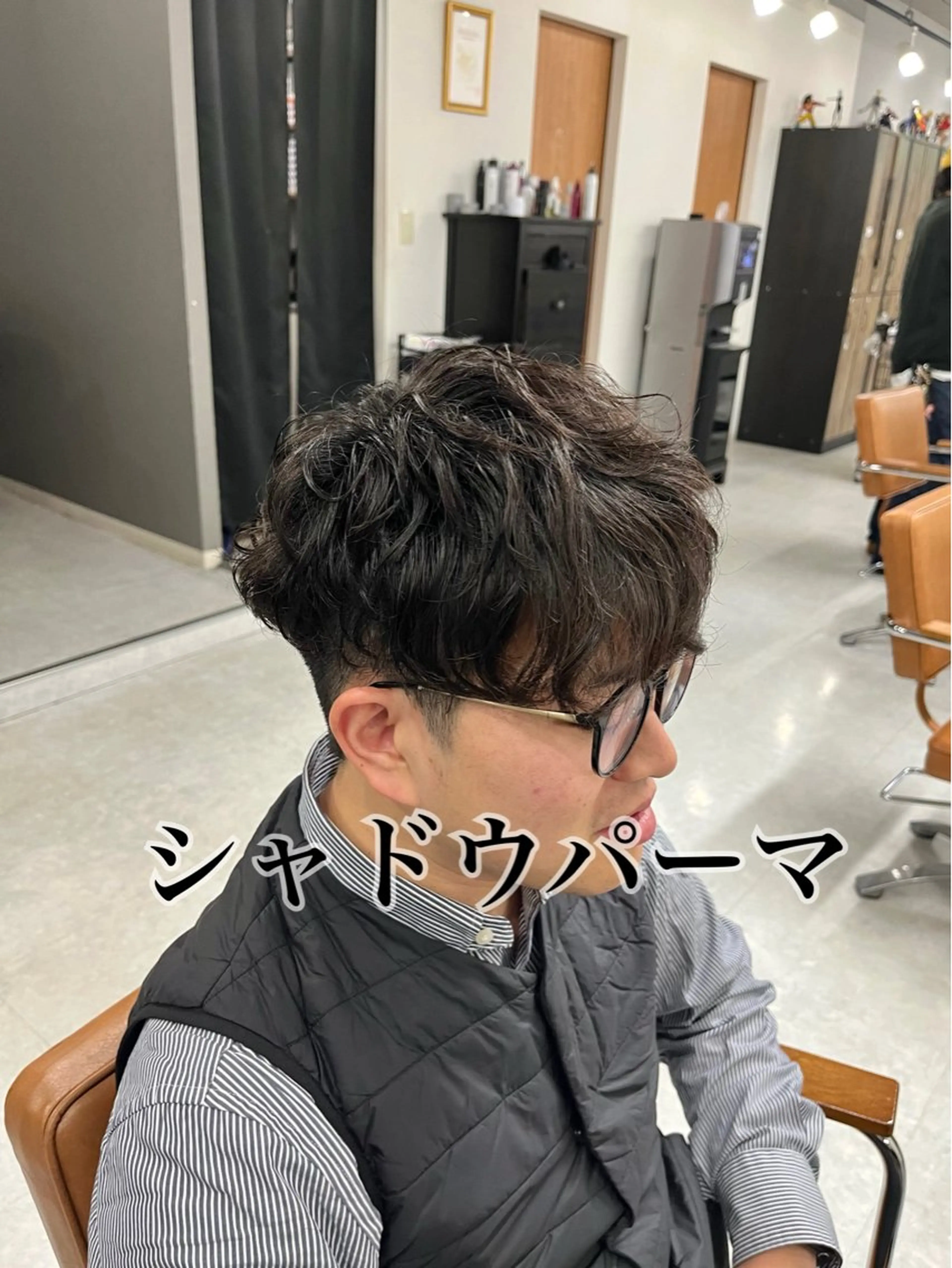 ショート パーマ メンズ メンズパーマ カット ヘアカラー パーマ トリートメント ヘッドスパ メンズ特化/パーマ /フェード/洋輔のヘアスタイル