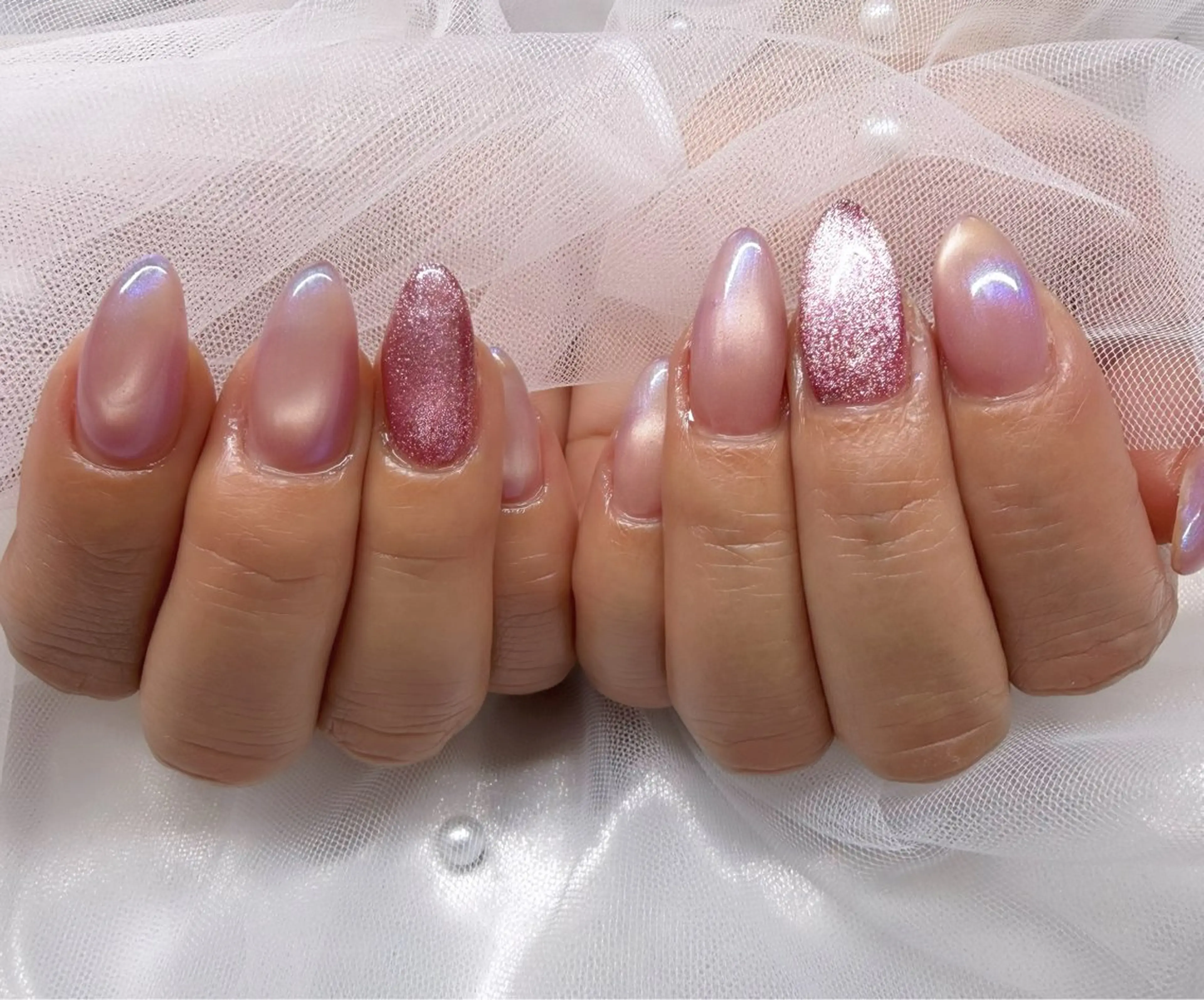 ネイル オーロラネイル マグネットネイル ハンドネイル フットネイル Heartful nailのネイルデザイン