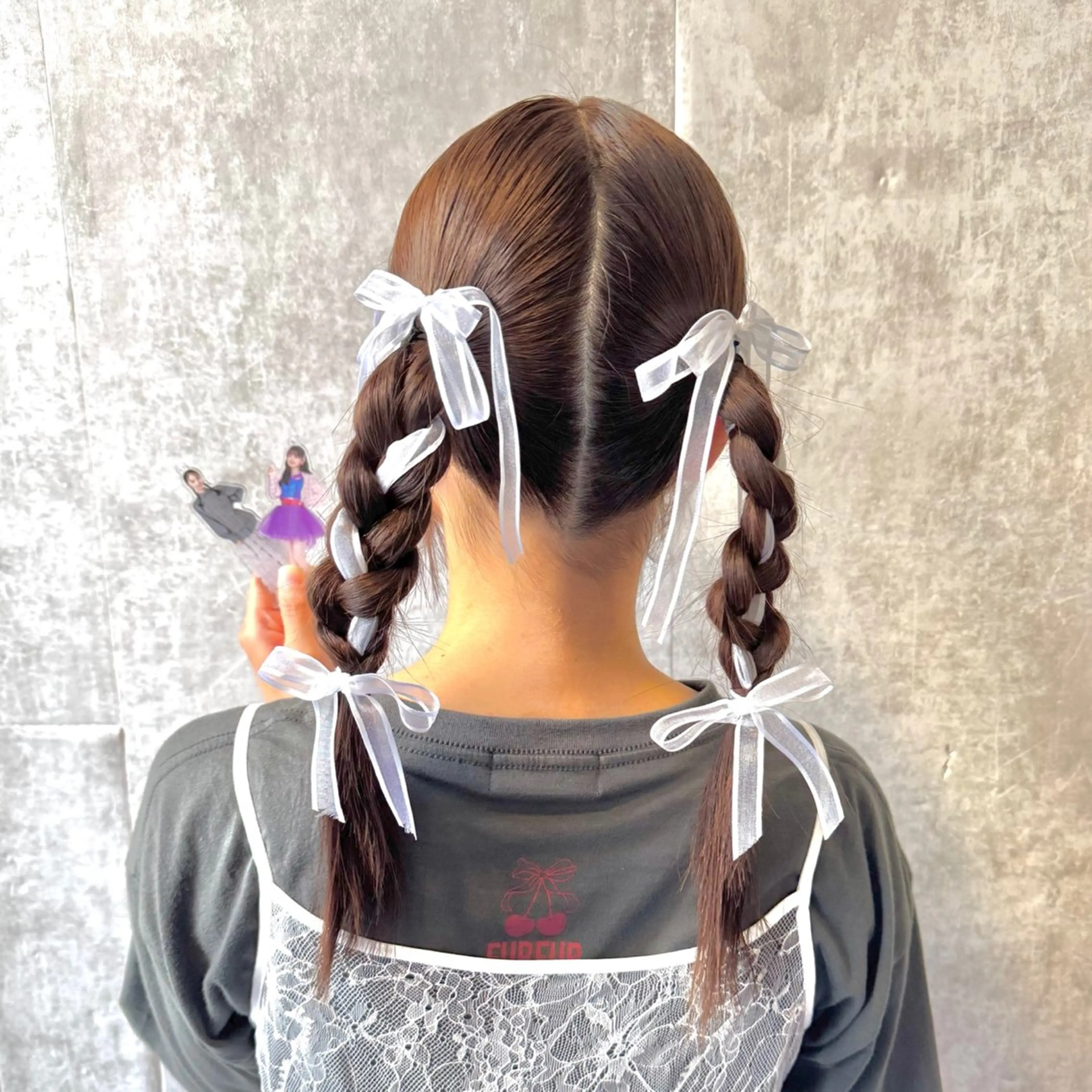 セミロング ヘアアレンジ ヘアセット ヘアメ🎀推しカラー 🥣横浜/しほ🧸のヘアスタイル