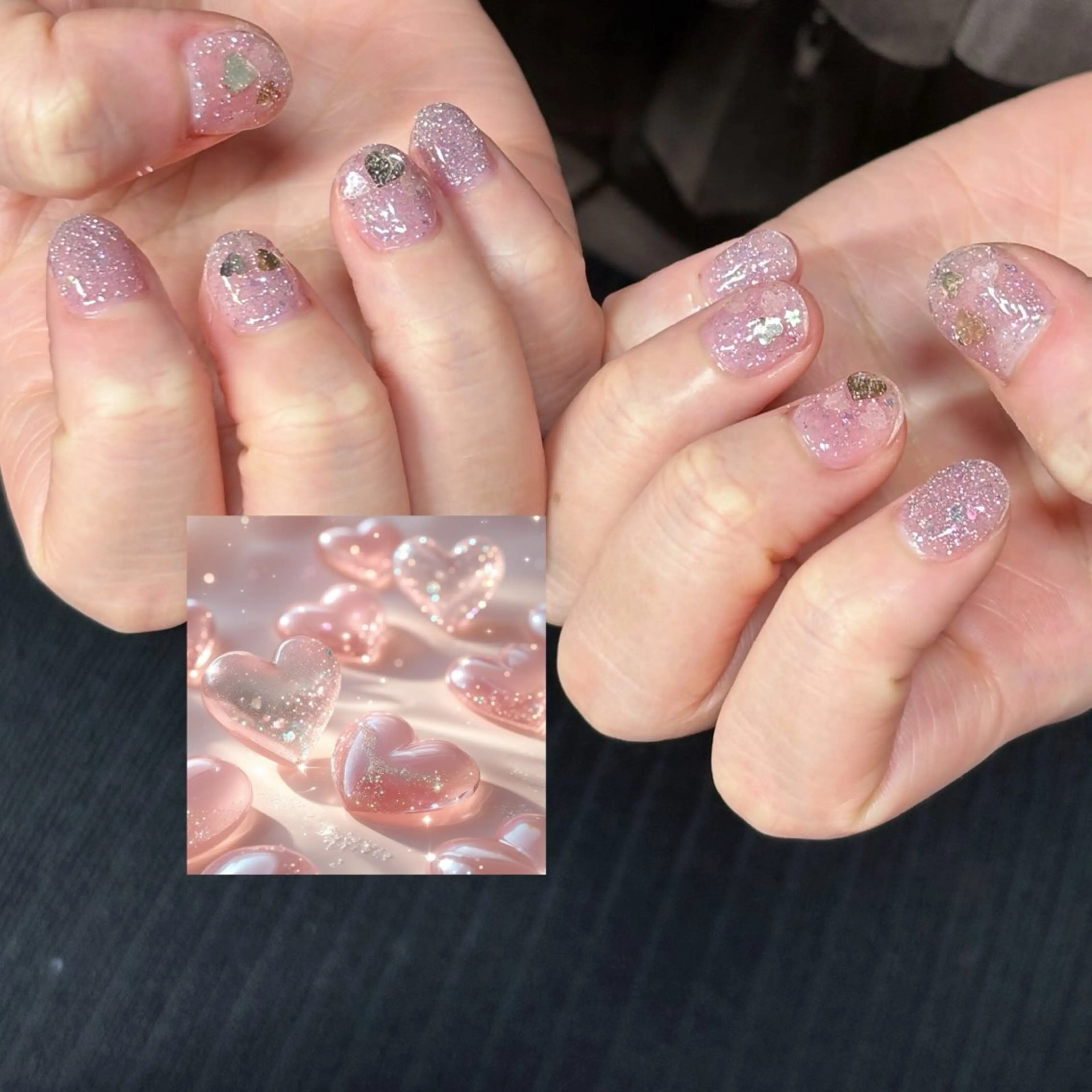 ネイル ハート バレンタイン paljon ゆい静岡市のネイルデザイン