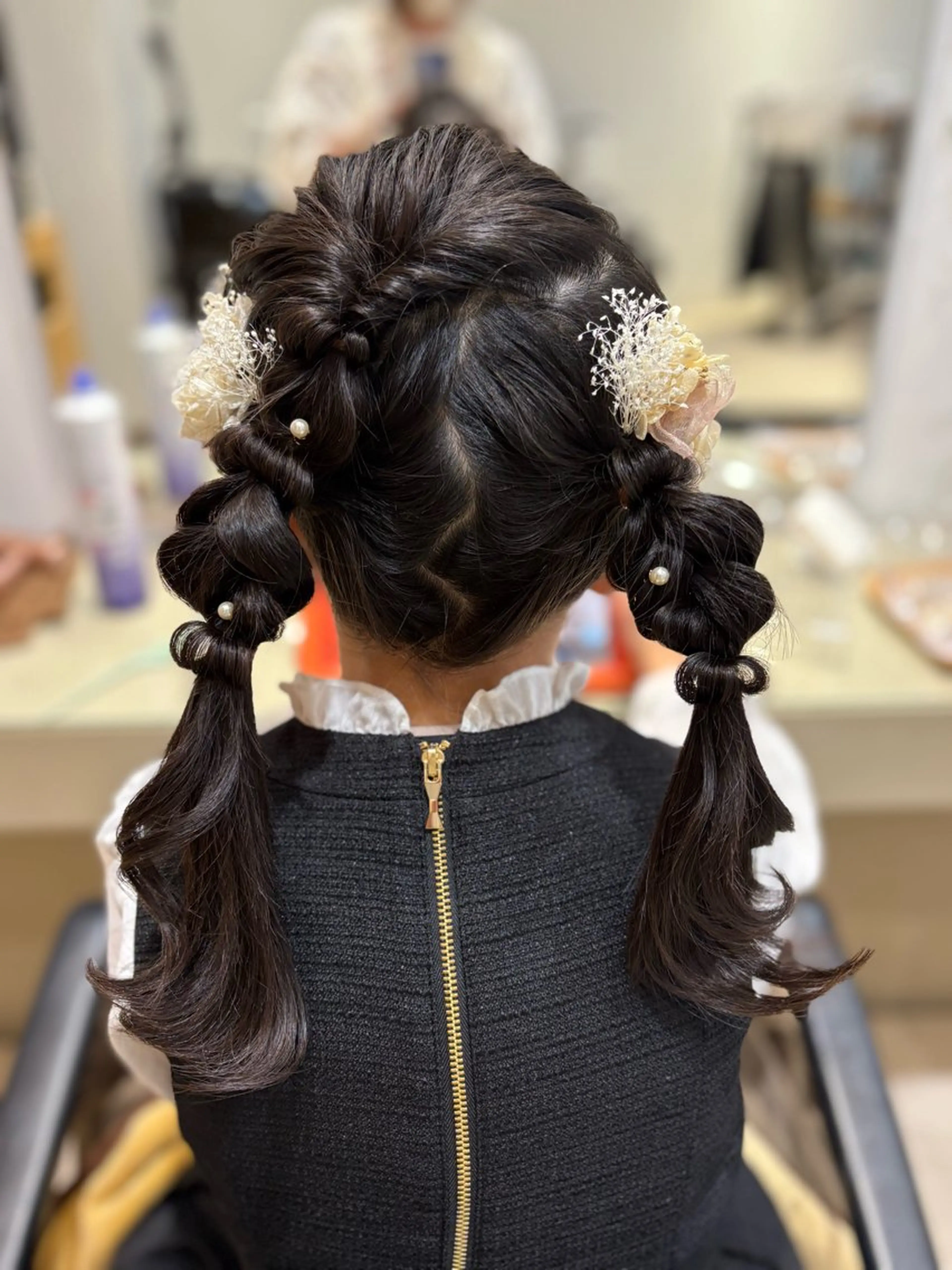 ヘアアレンジ キッズ liage ܀ꕤ୭* ちばかつら𖦞のヘアスタイル