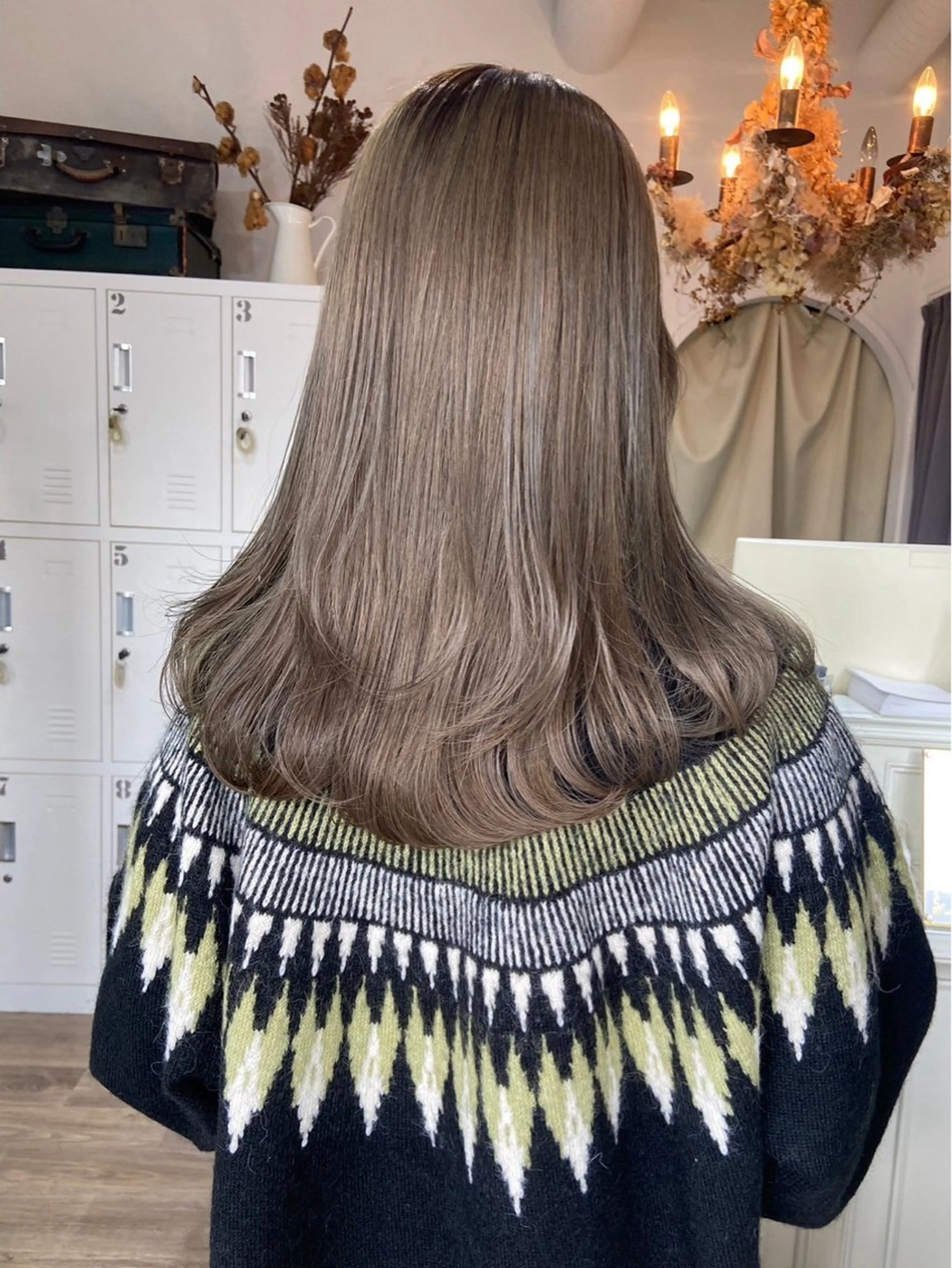 ロング ヘアカラー トリートメント mio♡ベージュ特化 🎀透明感カラーのヘアスタイル