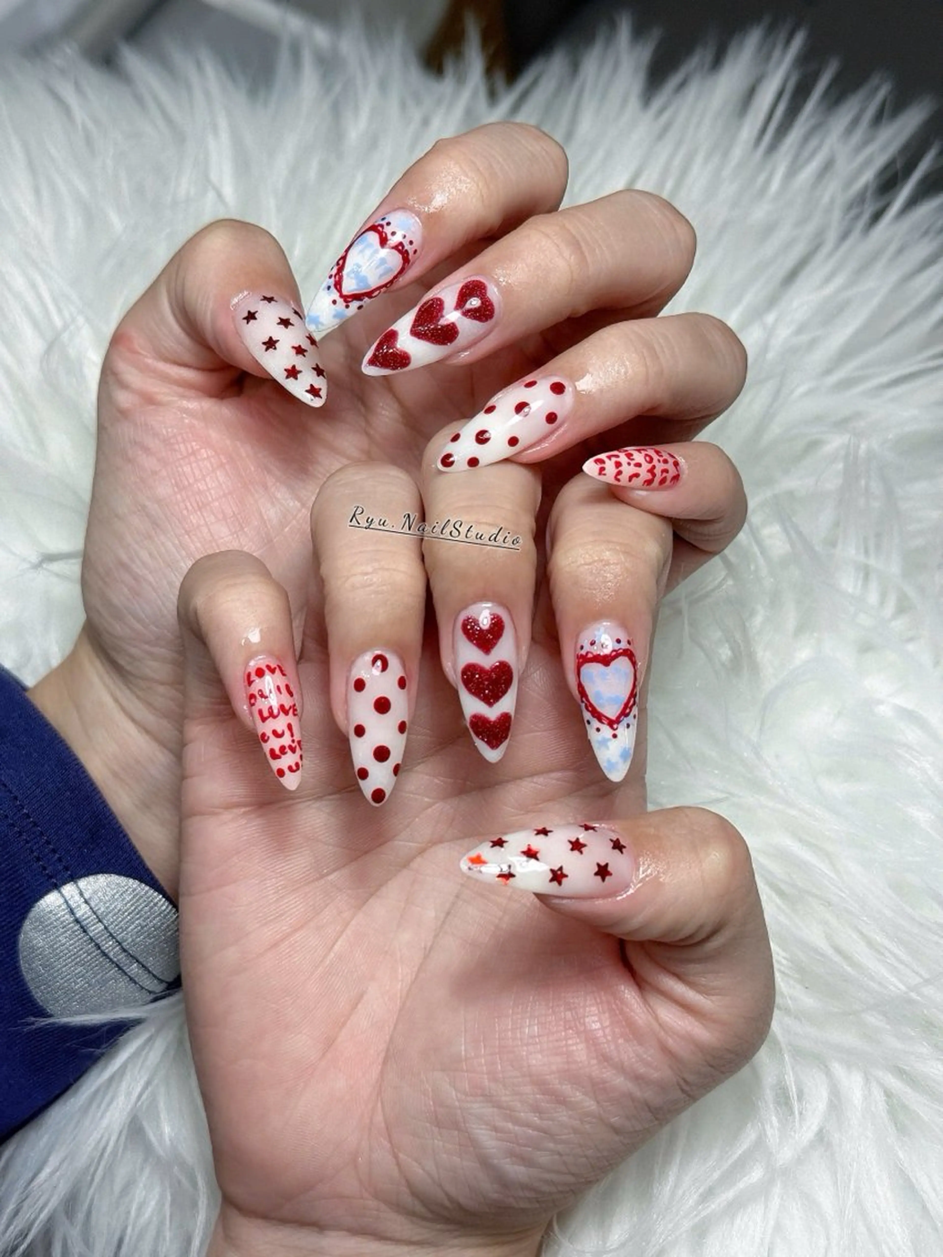 ネイル アートネイル フレンチネイル ジェルネイル キラキラネイル ニュアンスネイル Ryu Nail YukiChanのネイルデザイン
