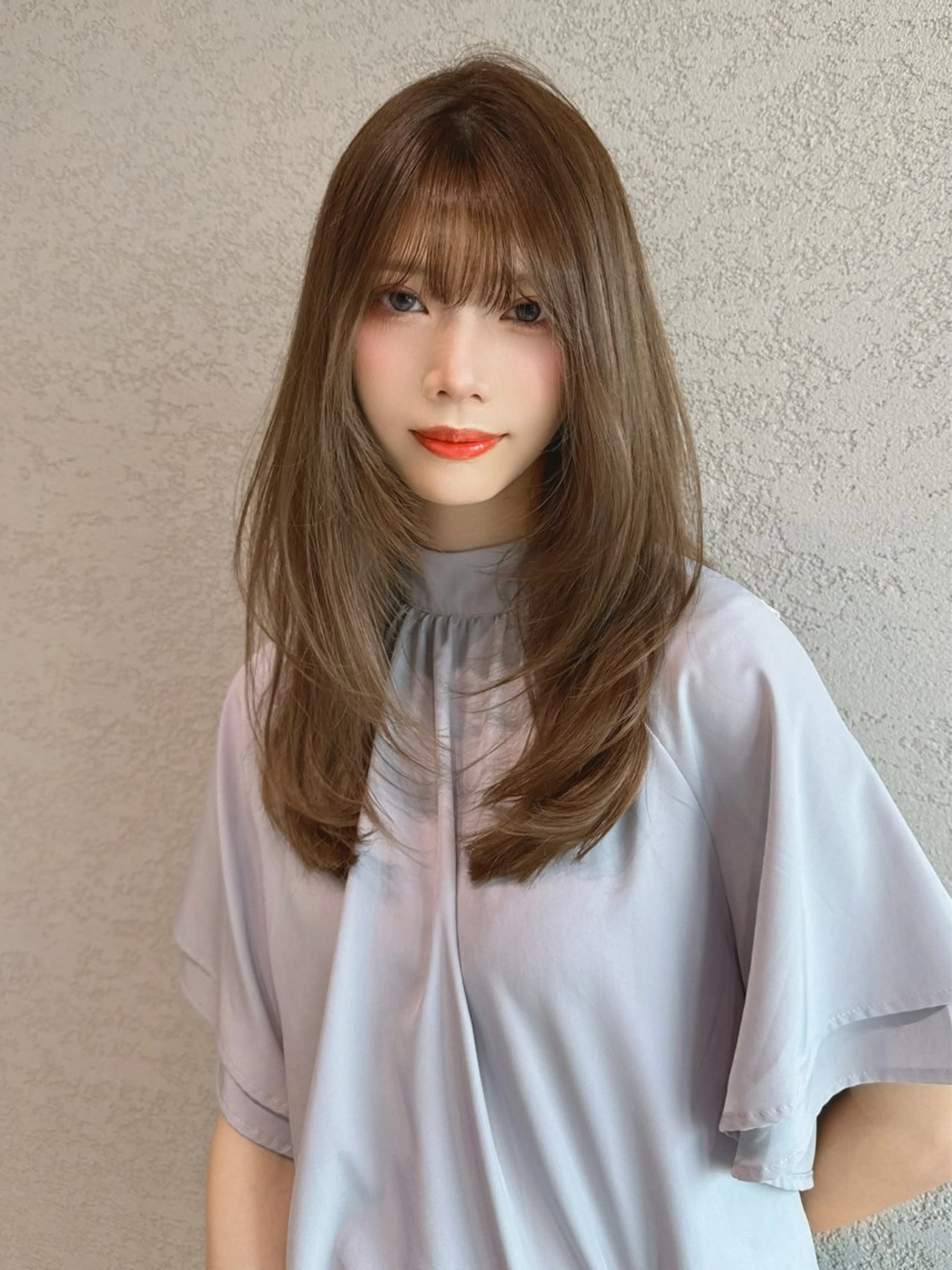 セミロング カラー カット ヘアカラー トリートメント レイヤーカット/ 顔周り 五島巨幹のヘアスタイル