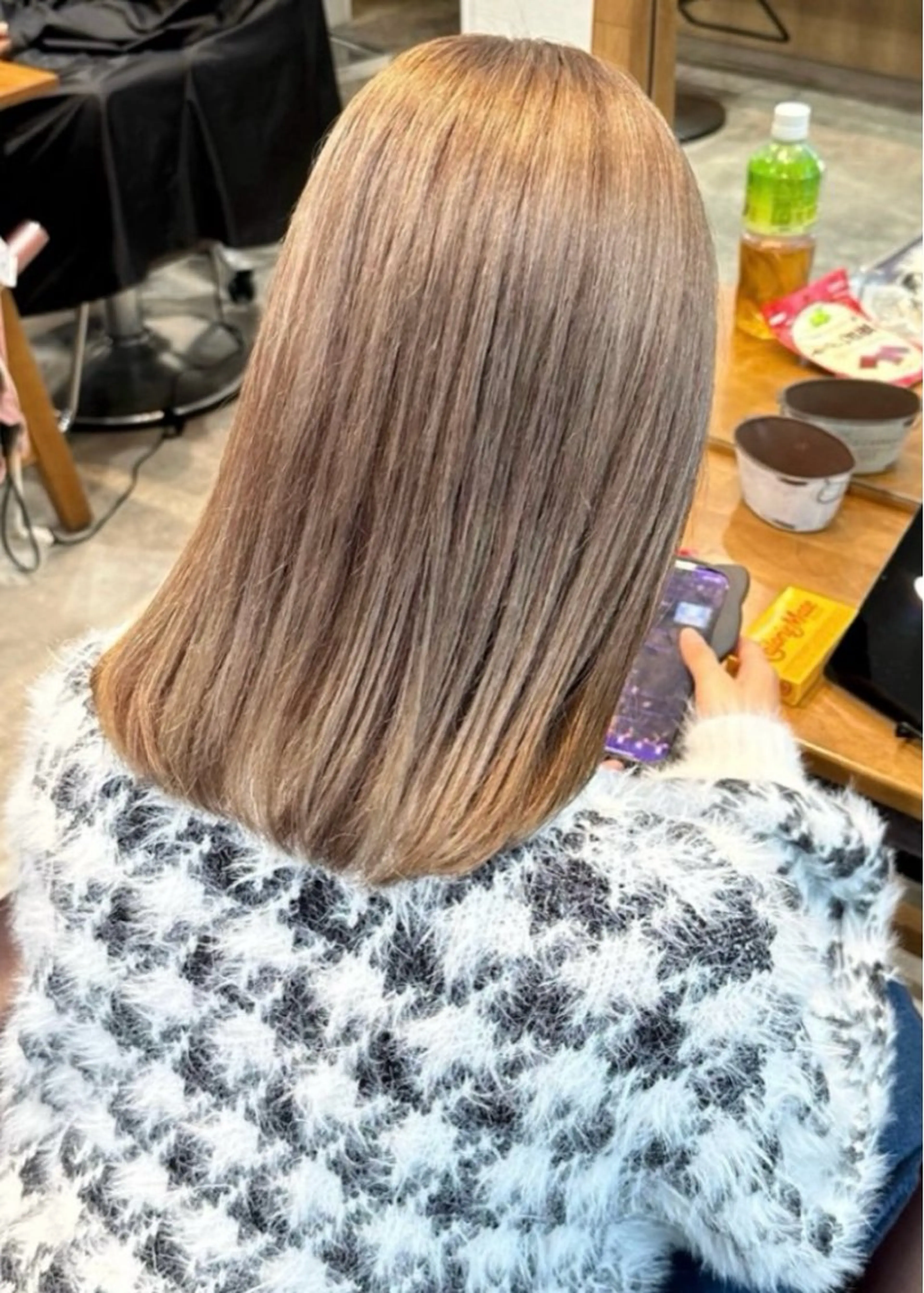 ミディアム カラー ヘアカラー ハイトーン/ダブル カラー/あやかのヘアスタイル