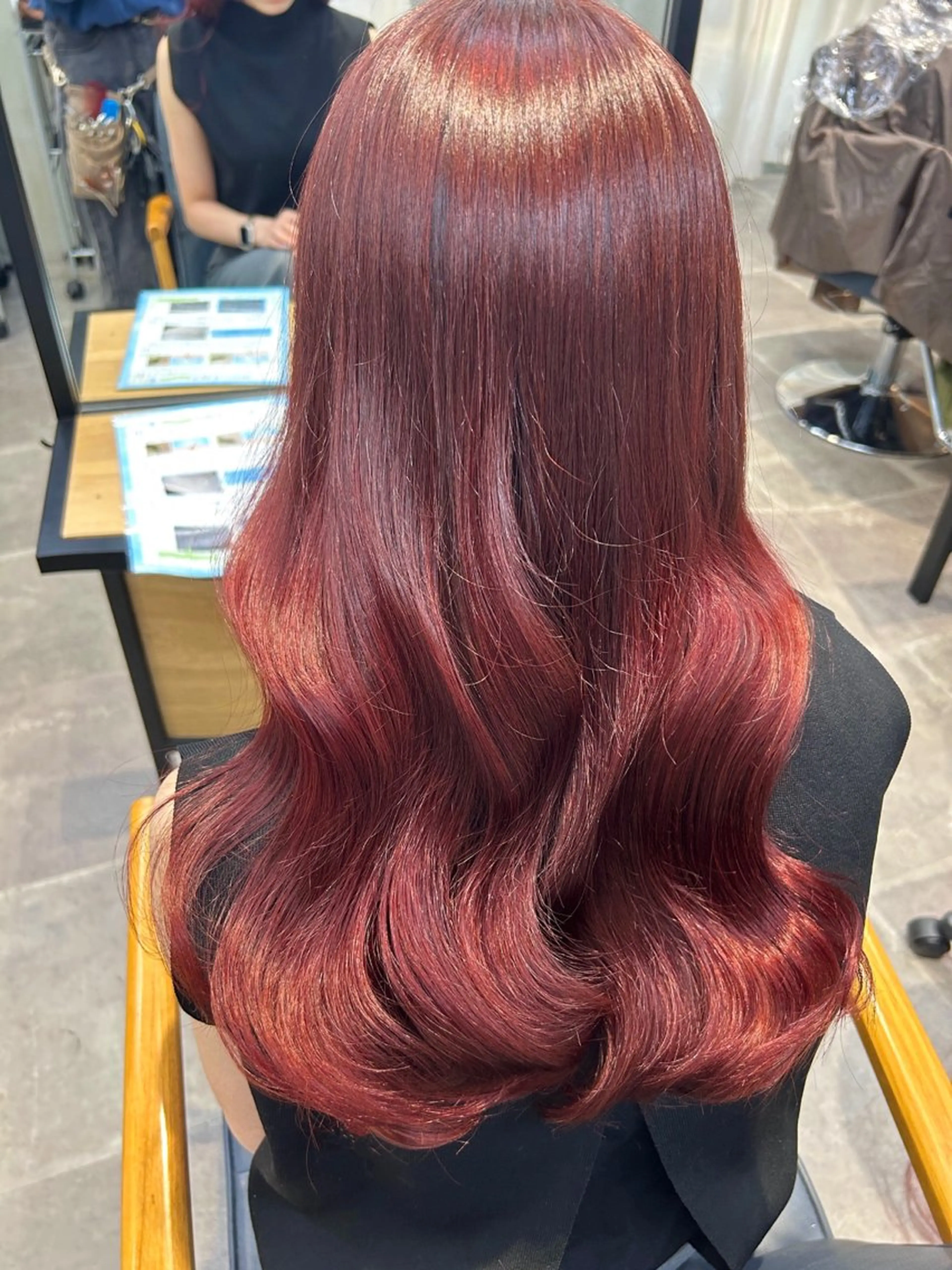 ロング カラー ヘアカラー トリートメント newi梅田🫧韓国 ヘア🫧sakiのヘアスタイル