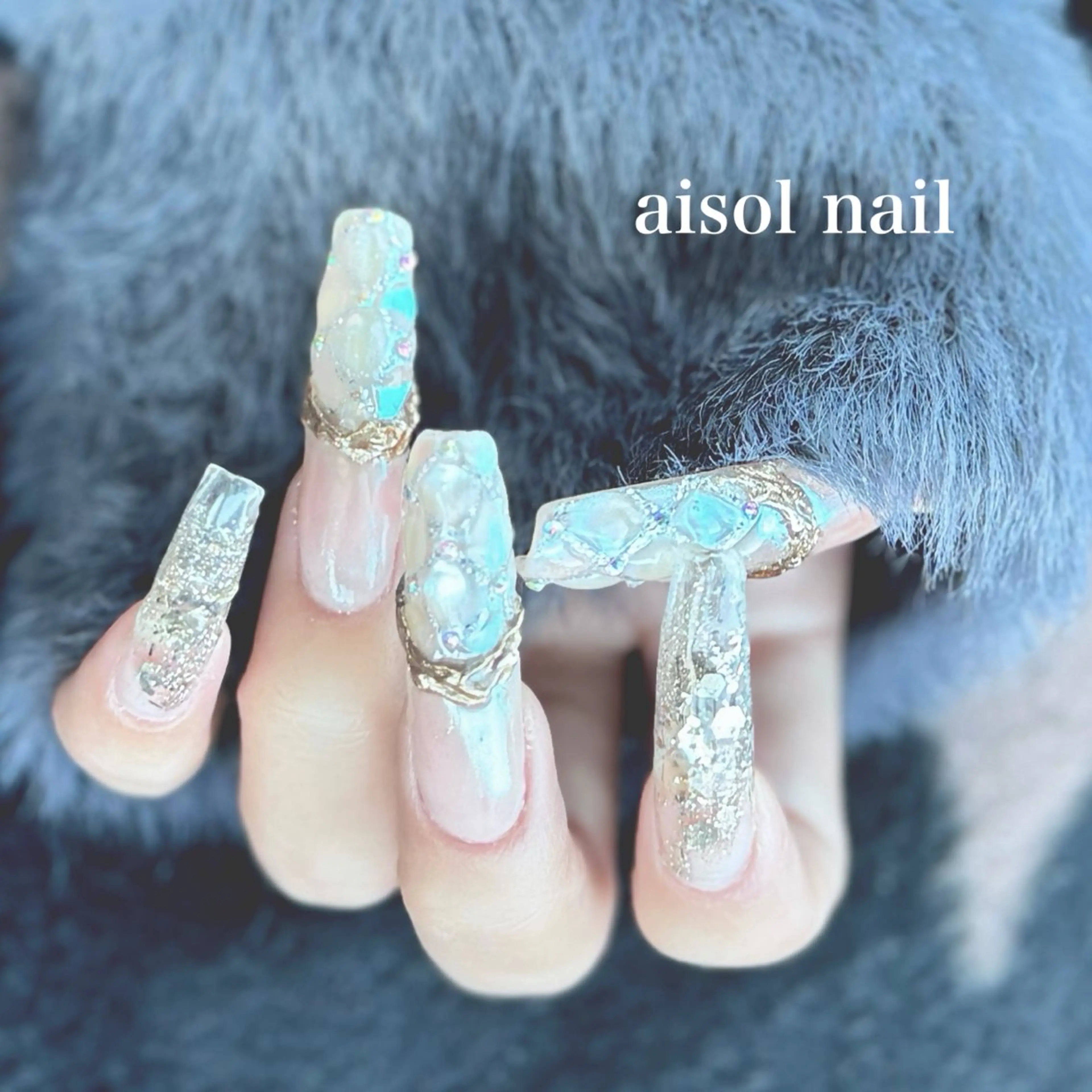 ネイル クリアネイル ロングネイル ハンドネイル Aisol nail salonのネイルデザイン