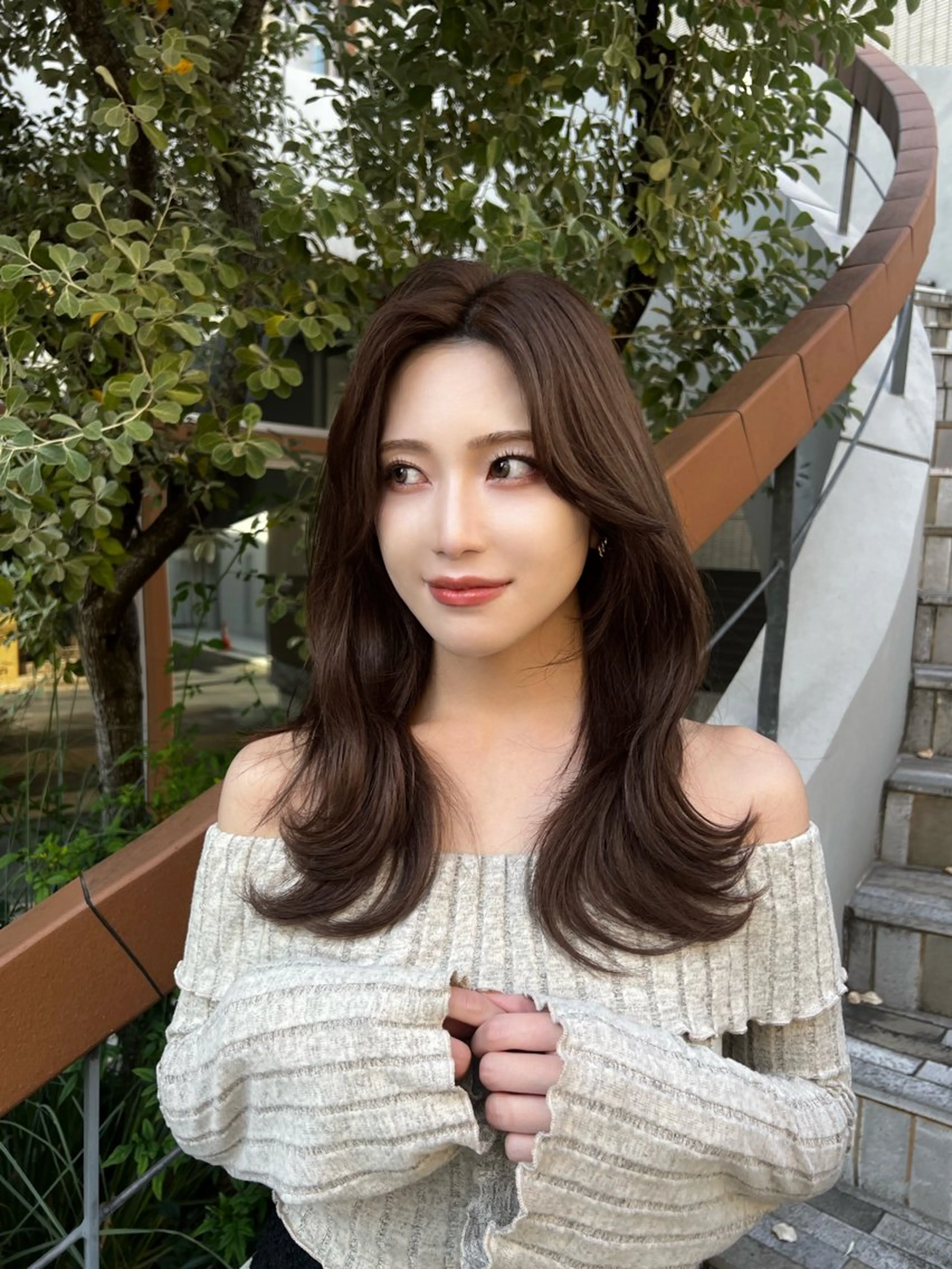 ミディアム 高島大登/顔周り /レイヤーカットのヘアスタイル