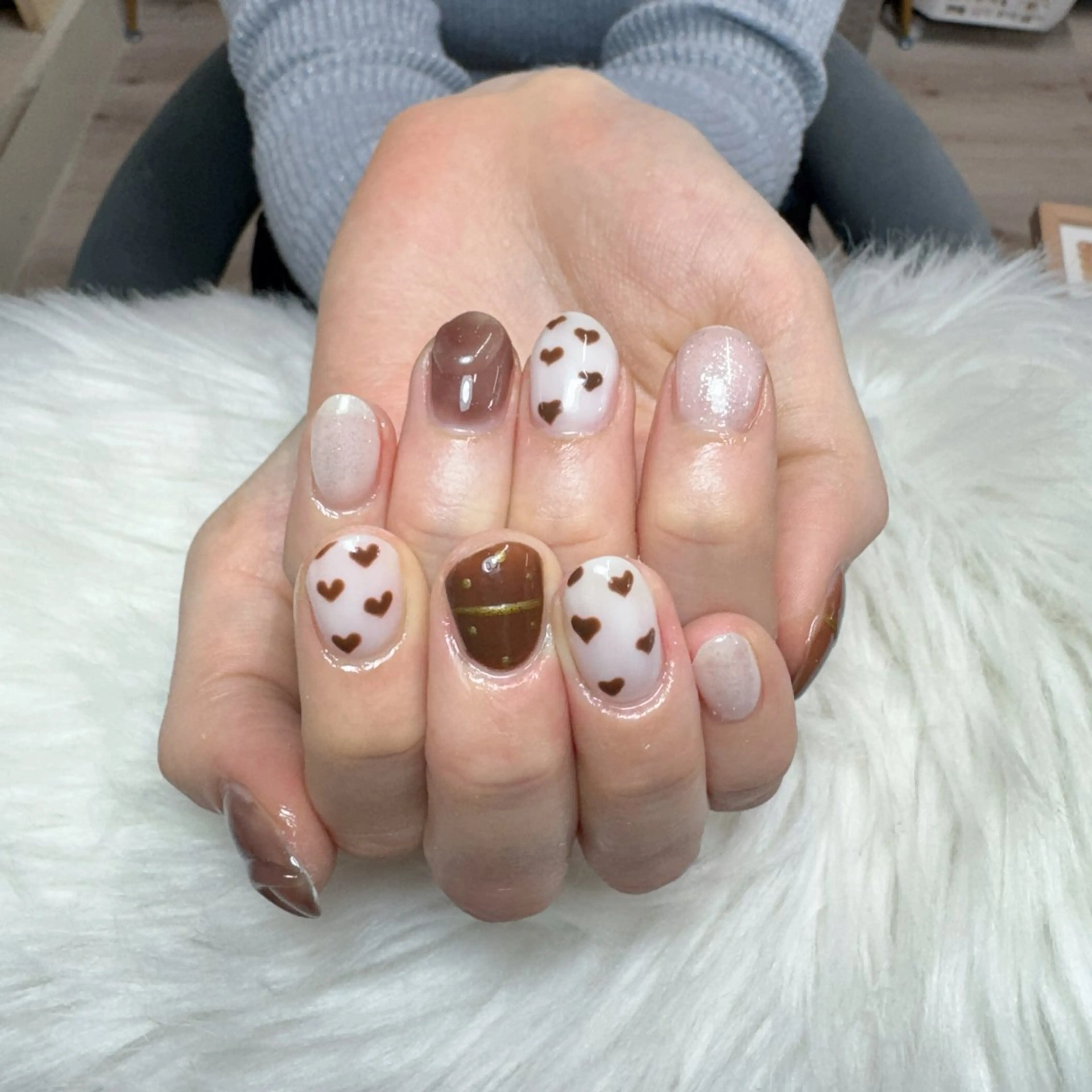 ネイル ハンドネイル 🧸yuki🍯 パラジェル取扱店🐝のネイルデザイン