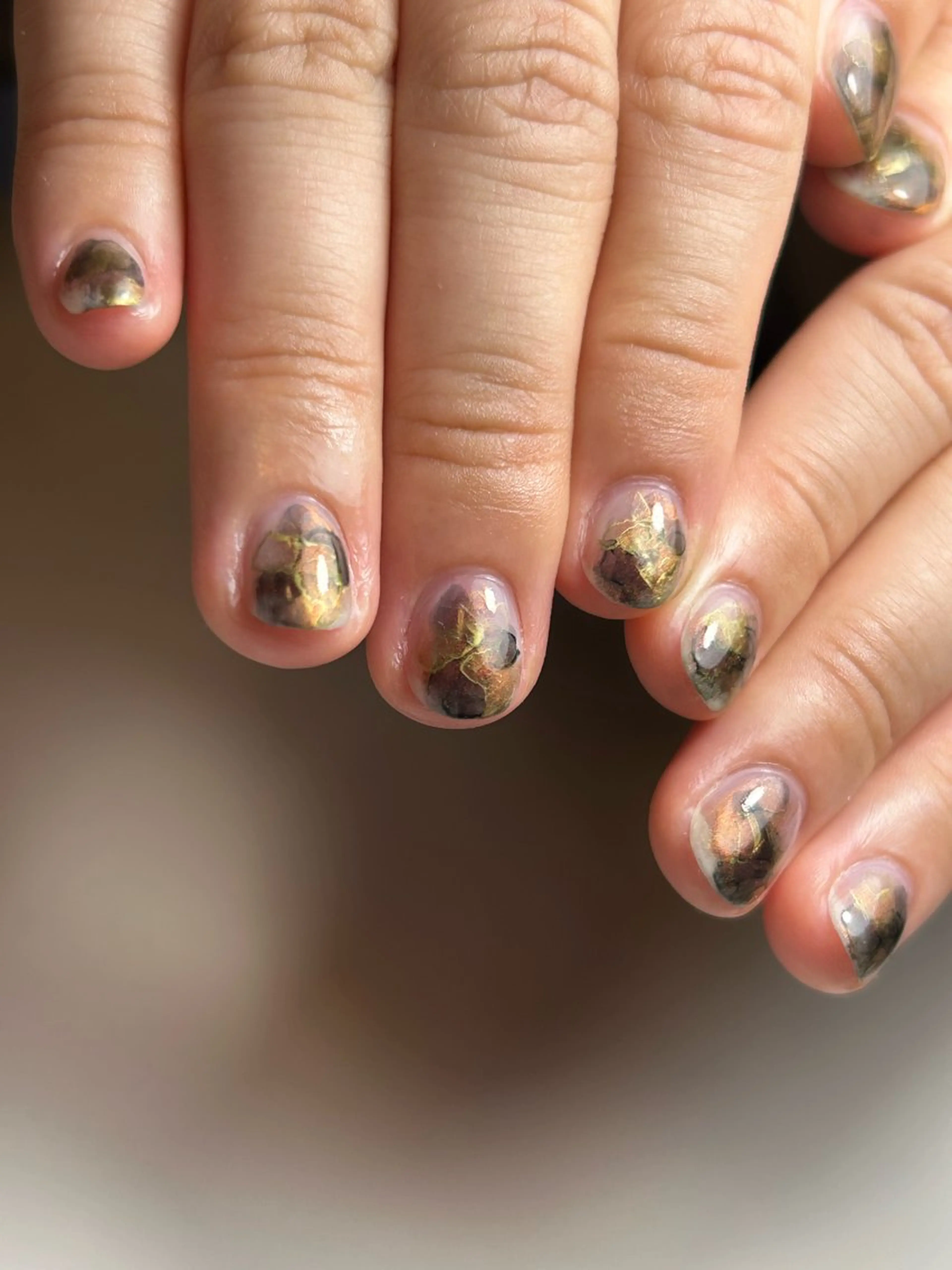 ネイル ラメ(グリッター) ニュアンスネイル ハンドネイル Ao. Nailのネイルデザイン