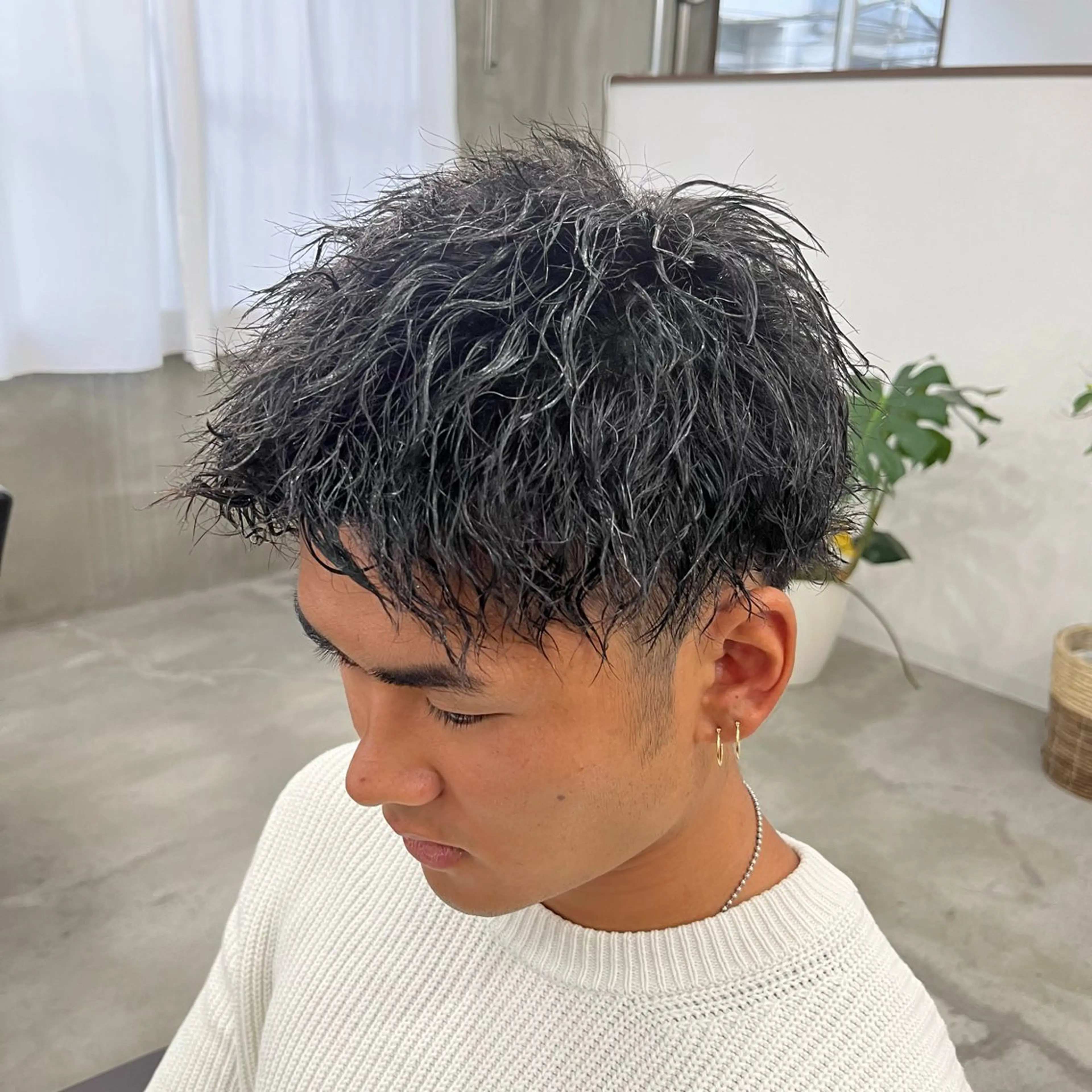 ショート パーマ メンズ カット パーマ メンズ満足度No.1 代表　北野拓海　蕨のヘアスタイル