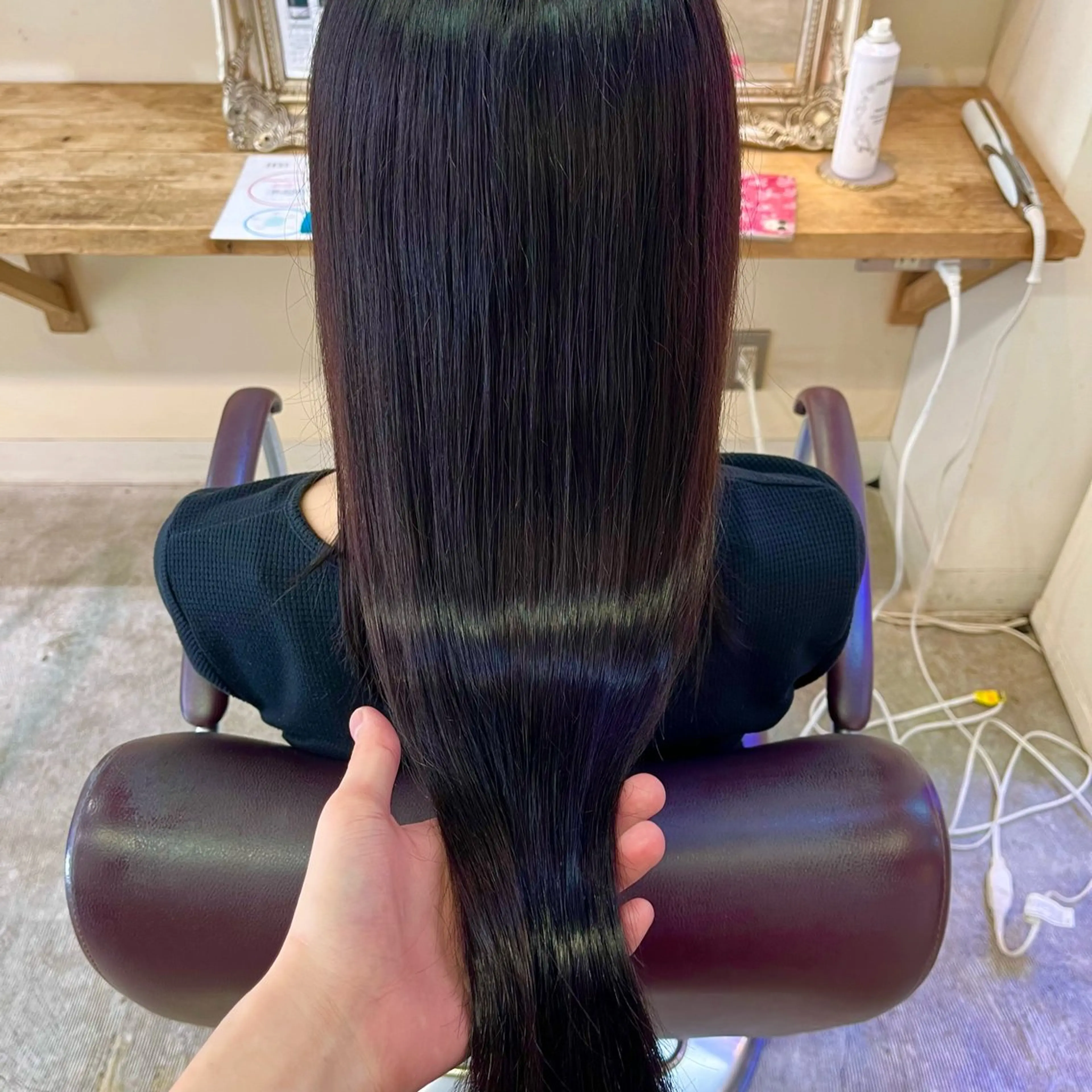 ロング カラー ヘアカラー フェザーパーマ🌙 毛流れ yuzukiのヘアスタイル