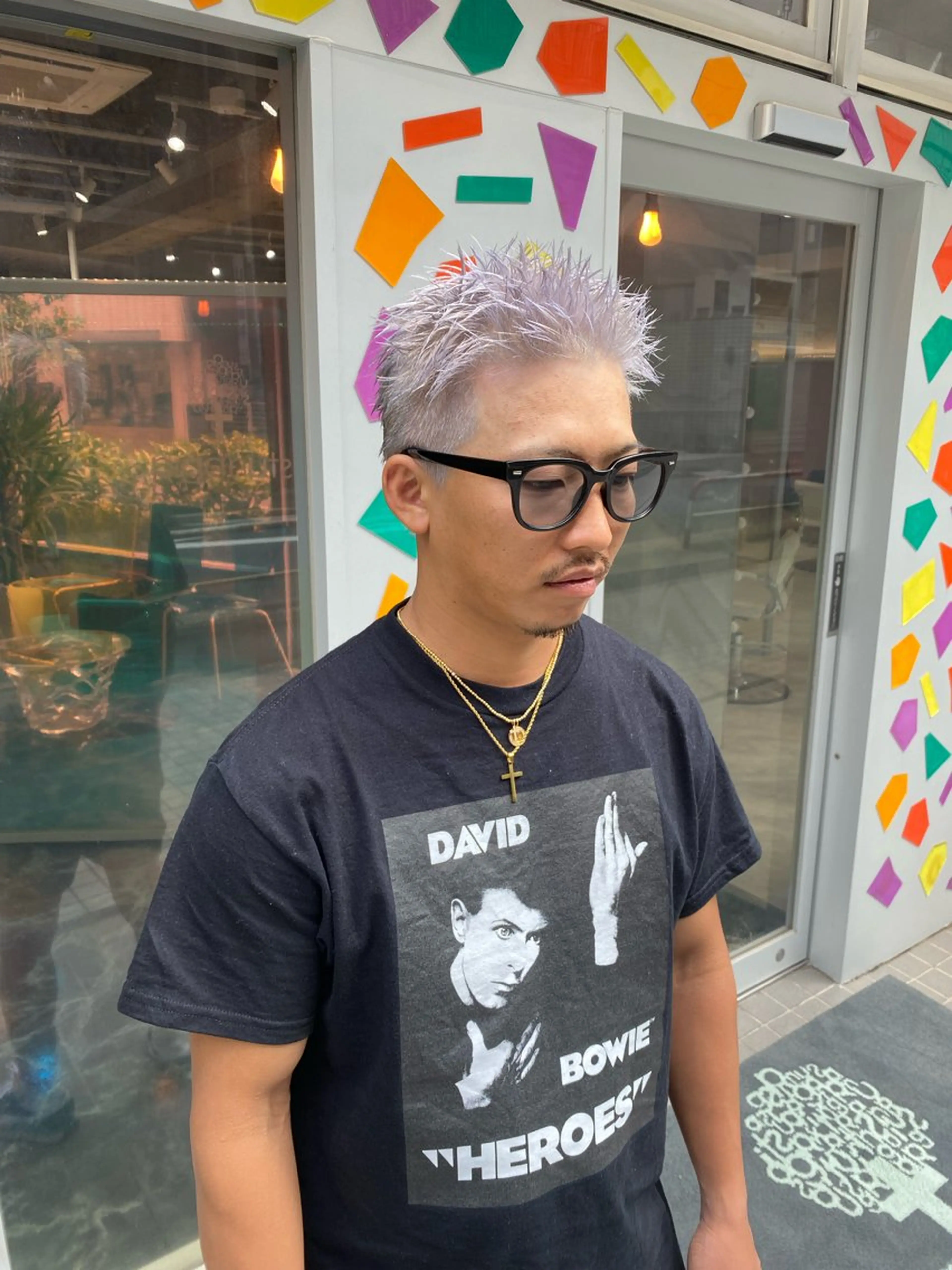 ショート カラー メンズ メンズブリーチ スパイキーショート ブリーチ ケアブリーチ シルバー カット ヘアカラー トリートメント Riganuts王子 Hayato✂︎のヘアスタイル