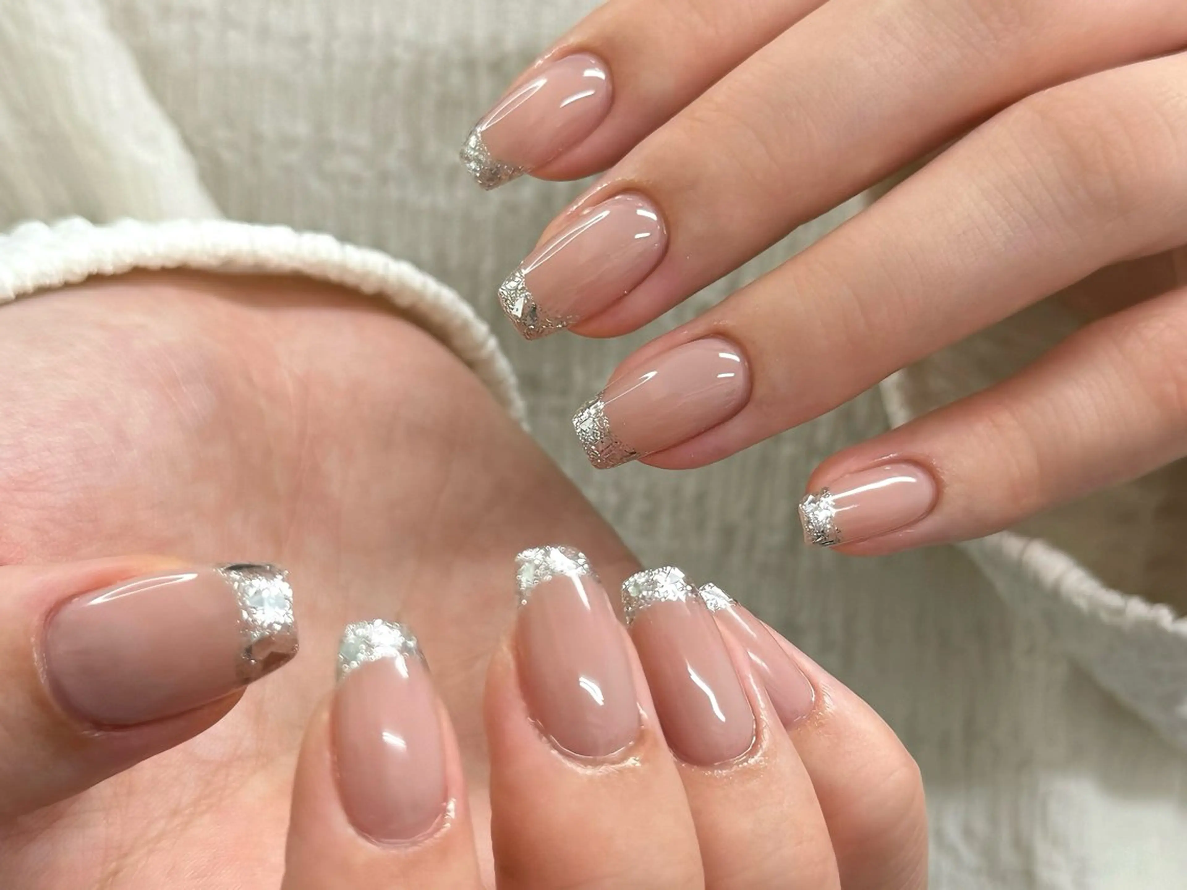 ネイル アートネイル オーロラネイル チークネイル 長さ出し フットネイル ハンドネイル Blossom nail【ブラソンネイル】所属・Blossom nail_研修のネイルデザイン