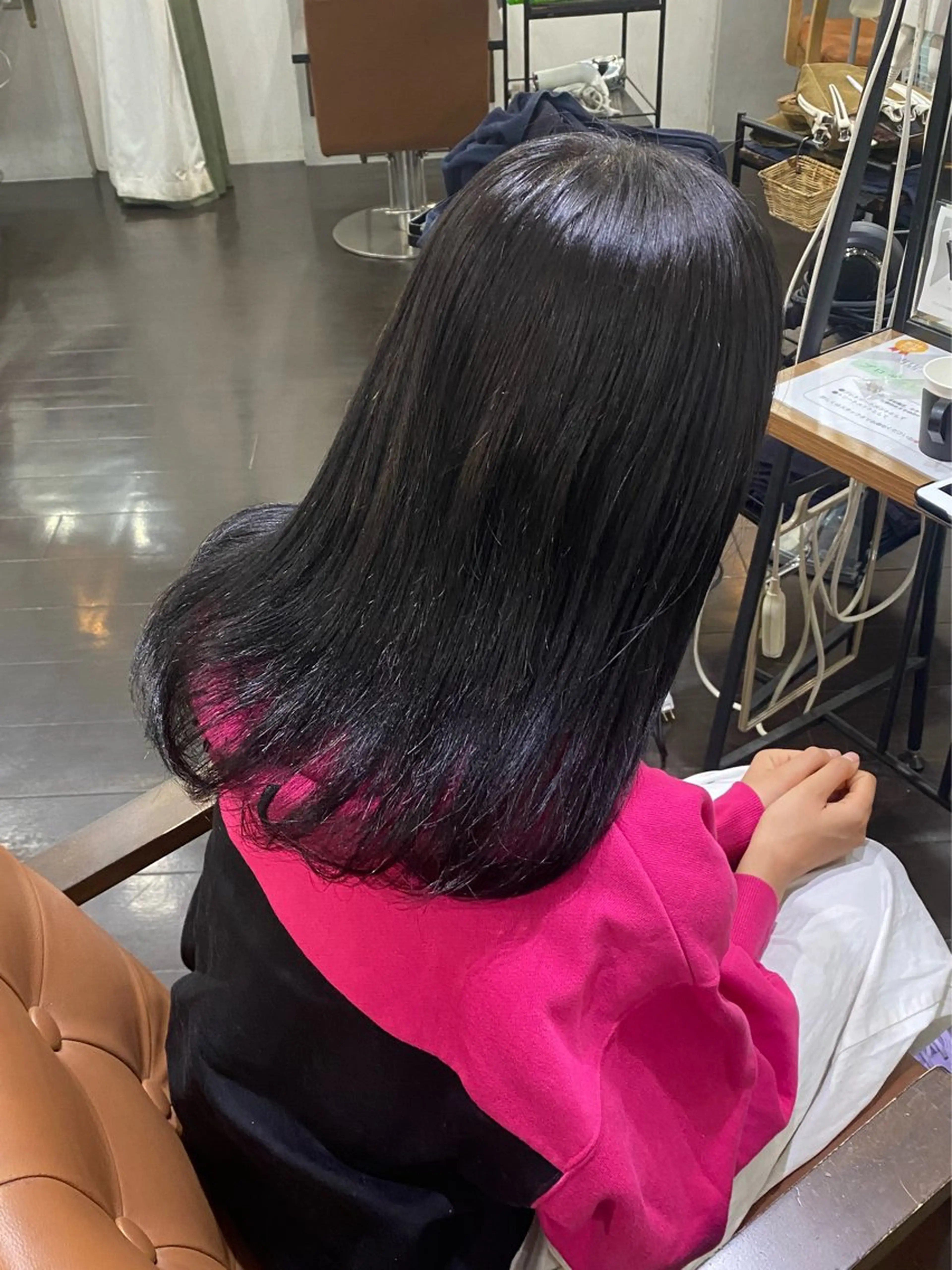 セミロング カラー ヘアアレンジ 🍒ᩚ名駅/艶髪 縮毛矯正/あゆ🍒ᩚのヘアスタイル