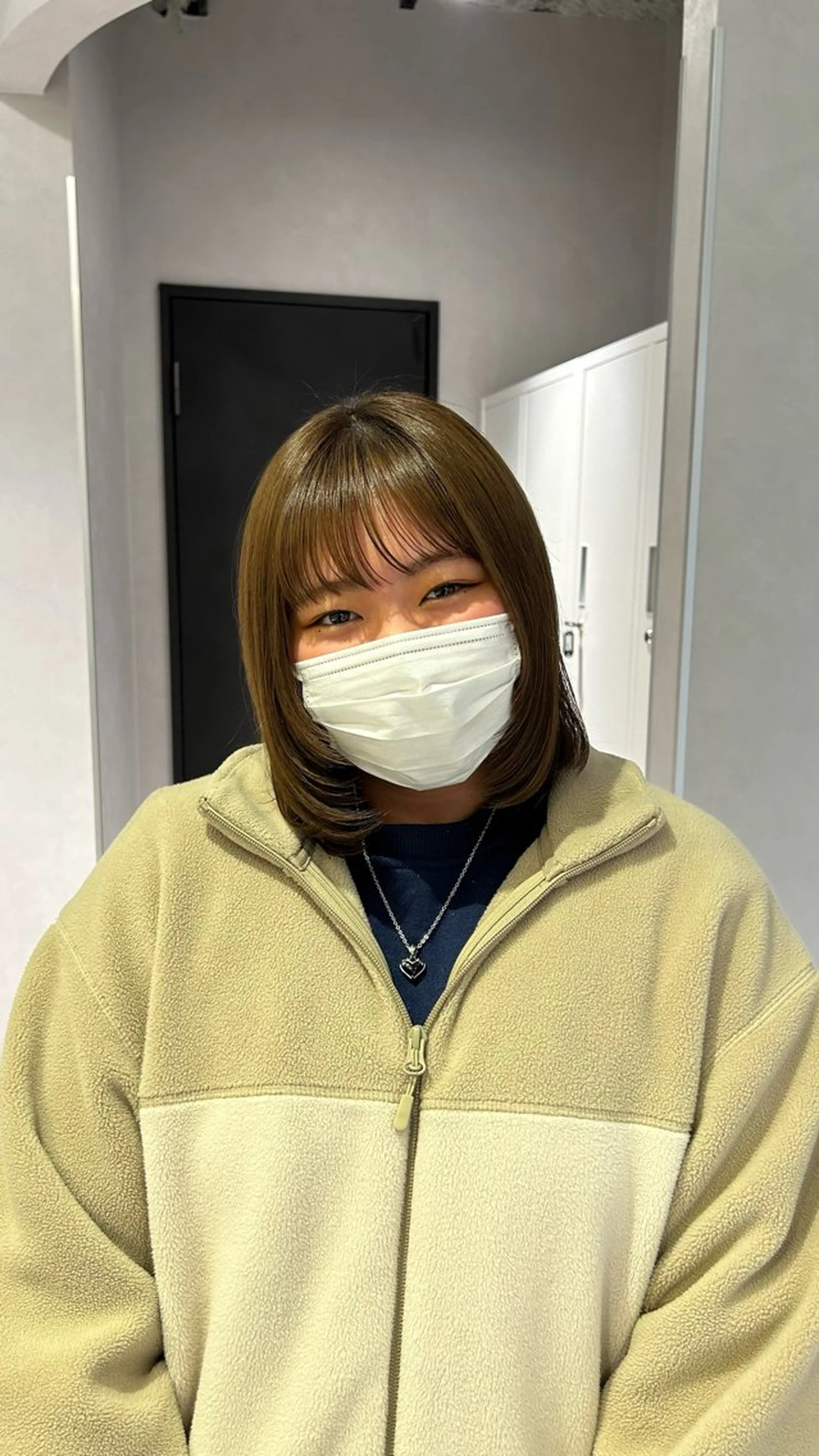 ミディアム 顔まわりレイヤー レイヤーカット 寺川留以 /カットモデル募集中のヘアスタイル